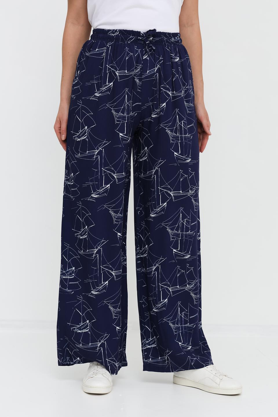 Брюки UNQ с принтом "Паруса"