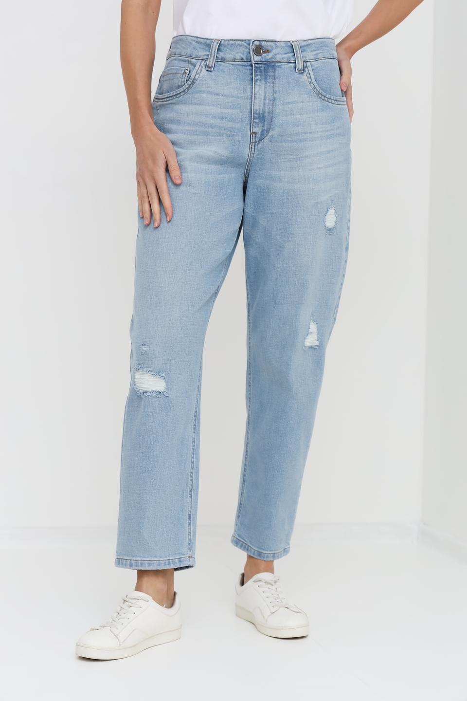 Джинсы UNQ с рваностями голубые