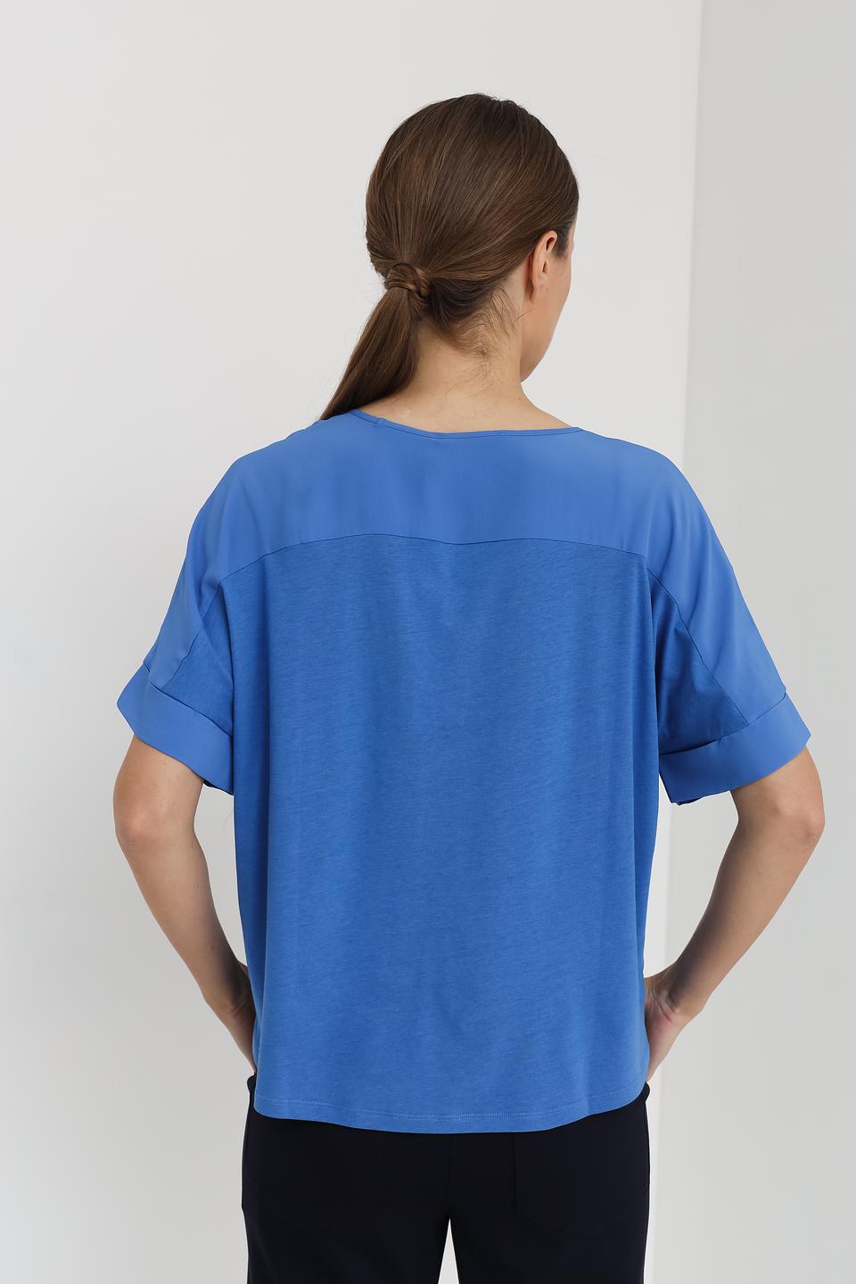 Блуза Luisa Cerano голубая с карманом