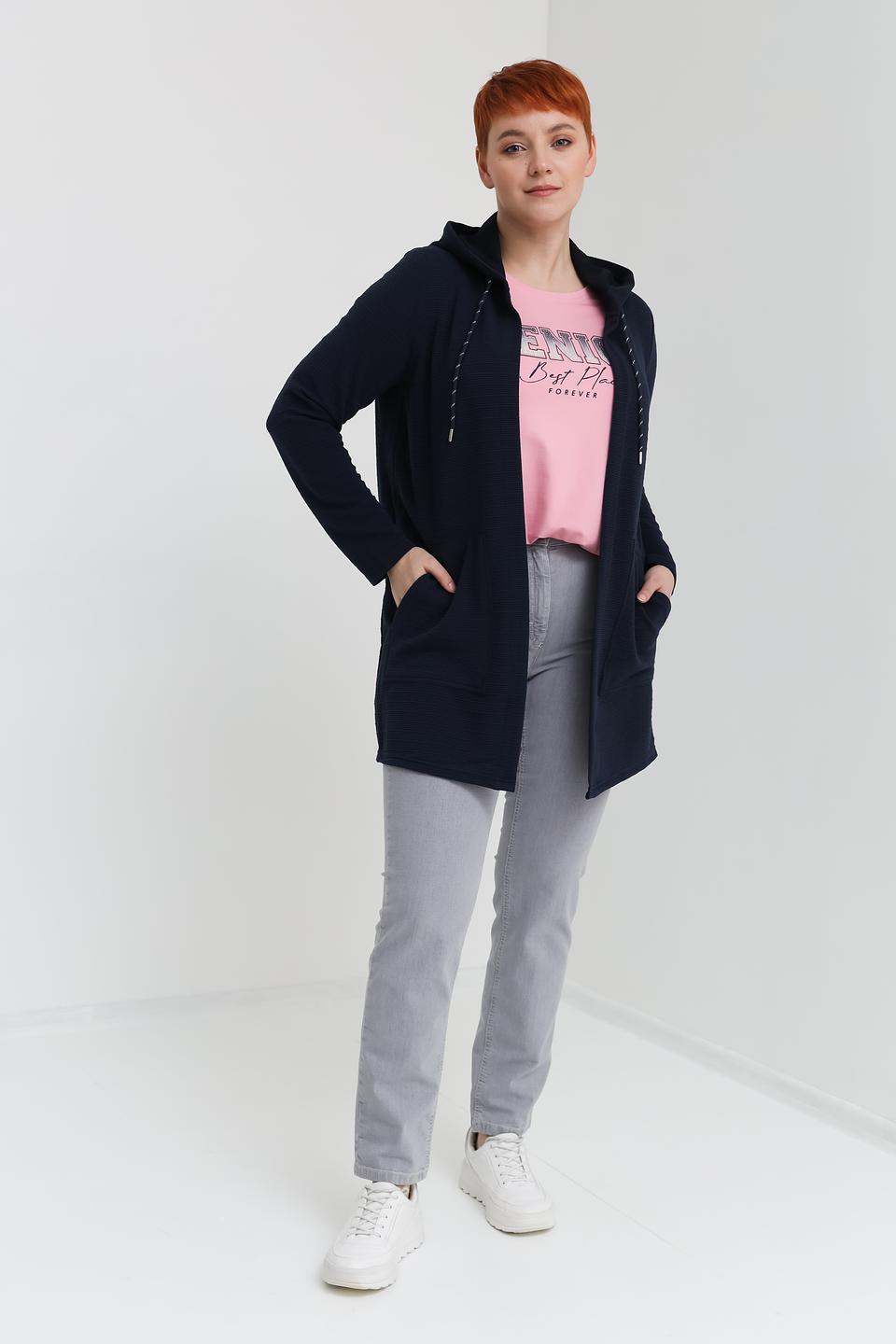 Жакет Via Appia с капюшоном темно-синий