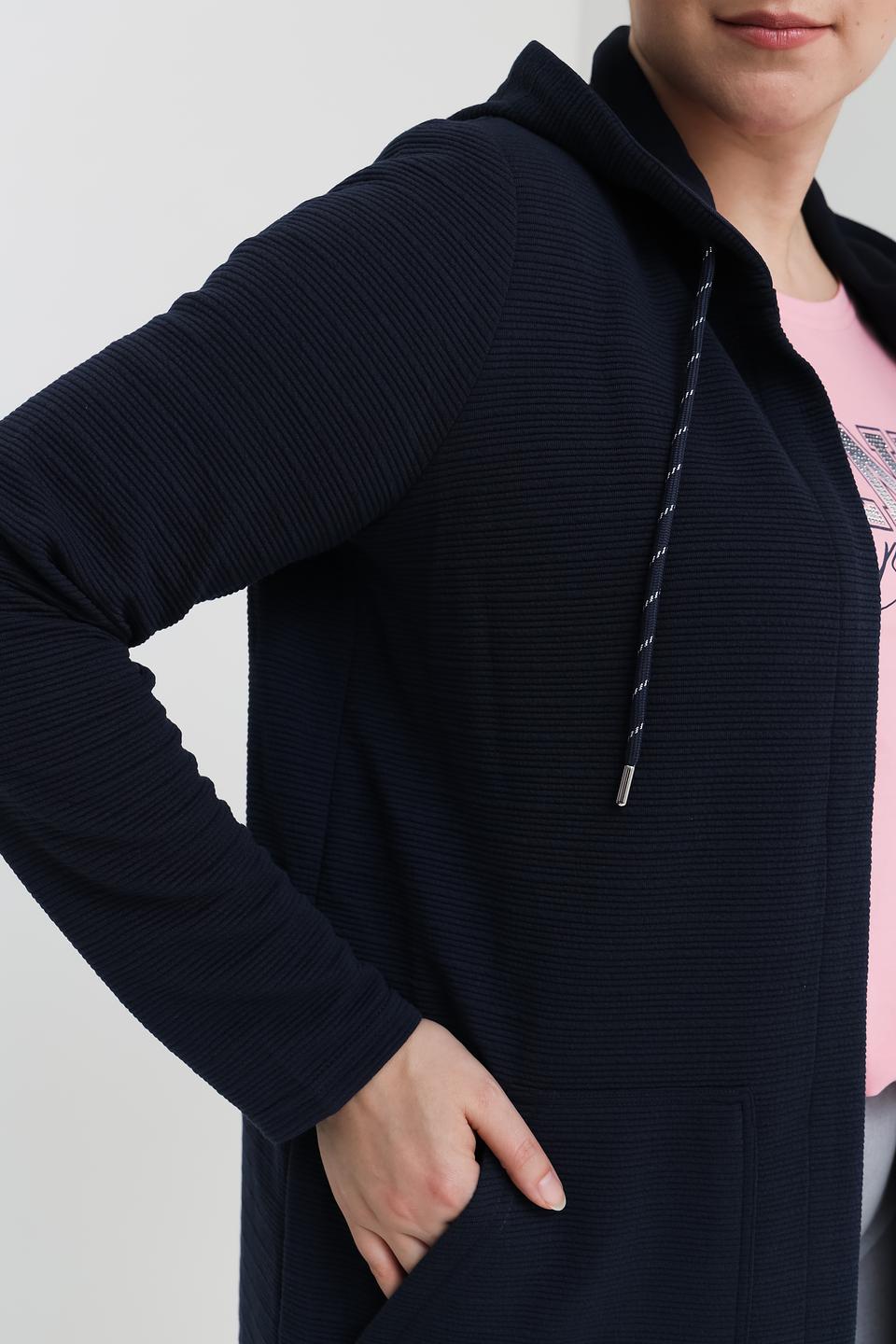 Жакет Via Appia с капюшоном темно-синий