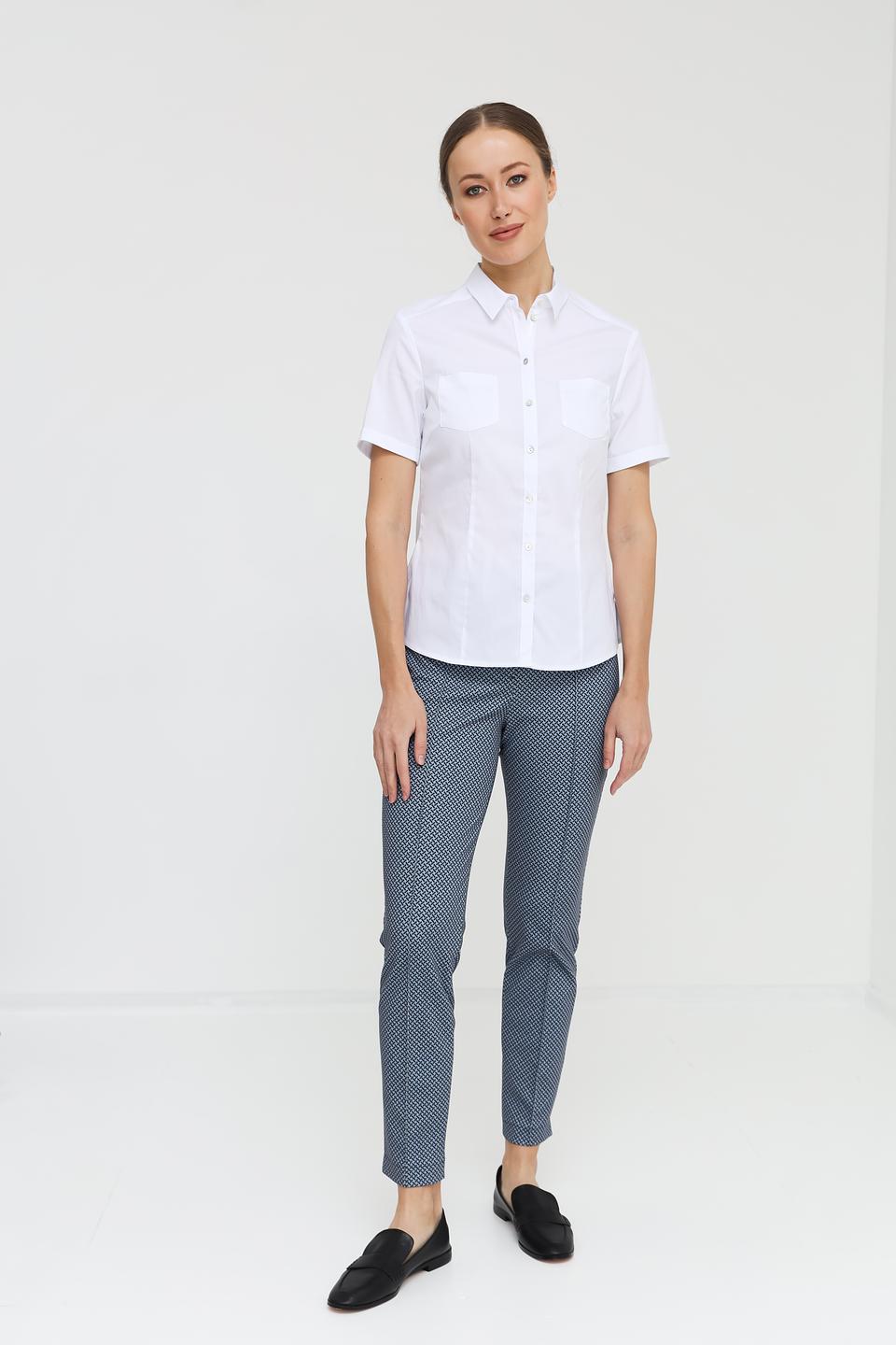 Брюки Bianca с принтом синий