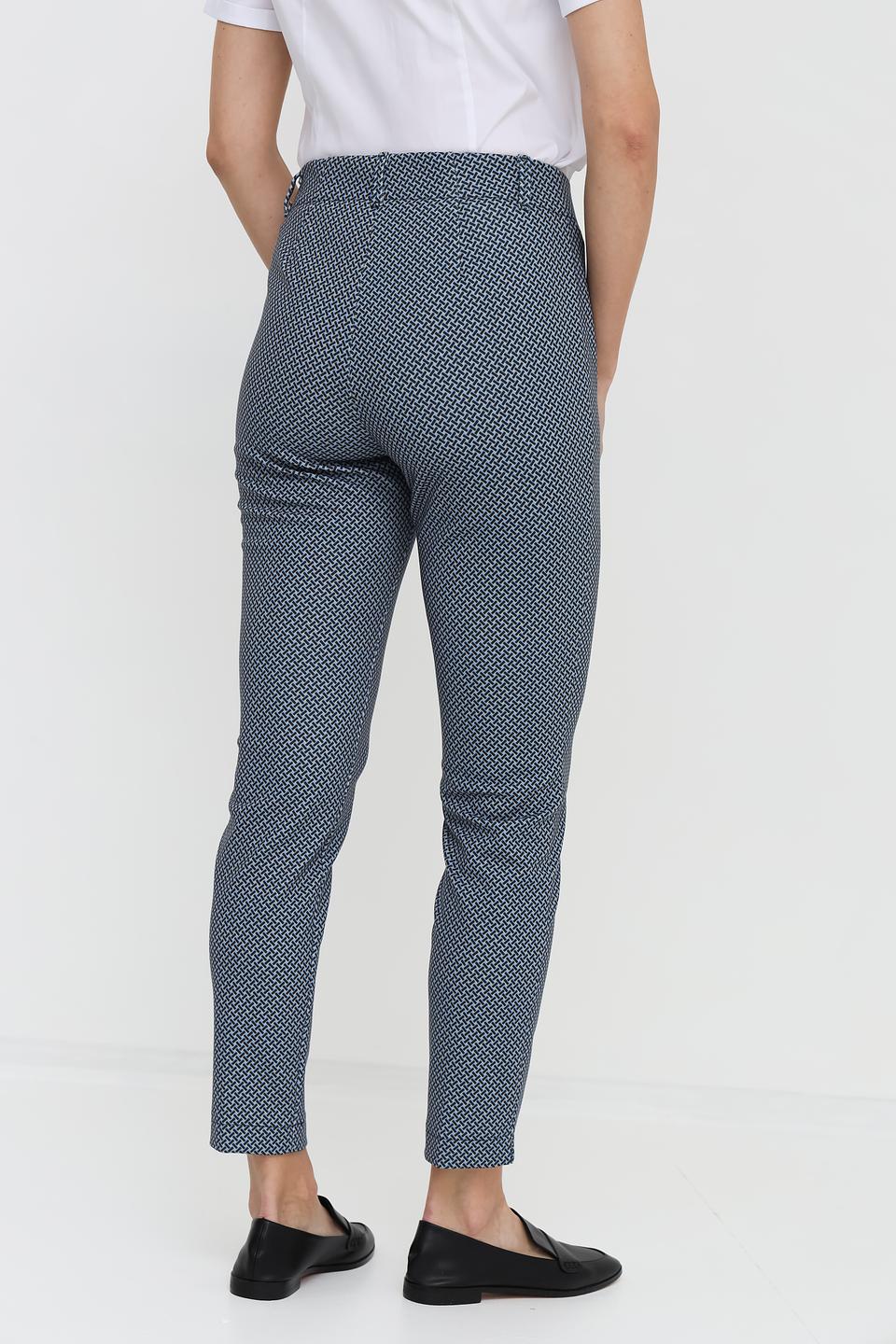 Брюки Bianca с принтом синий