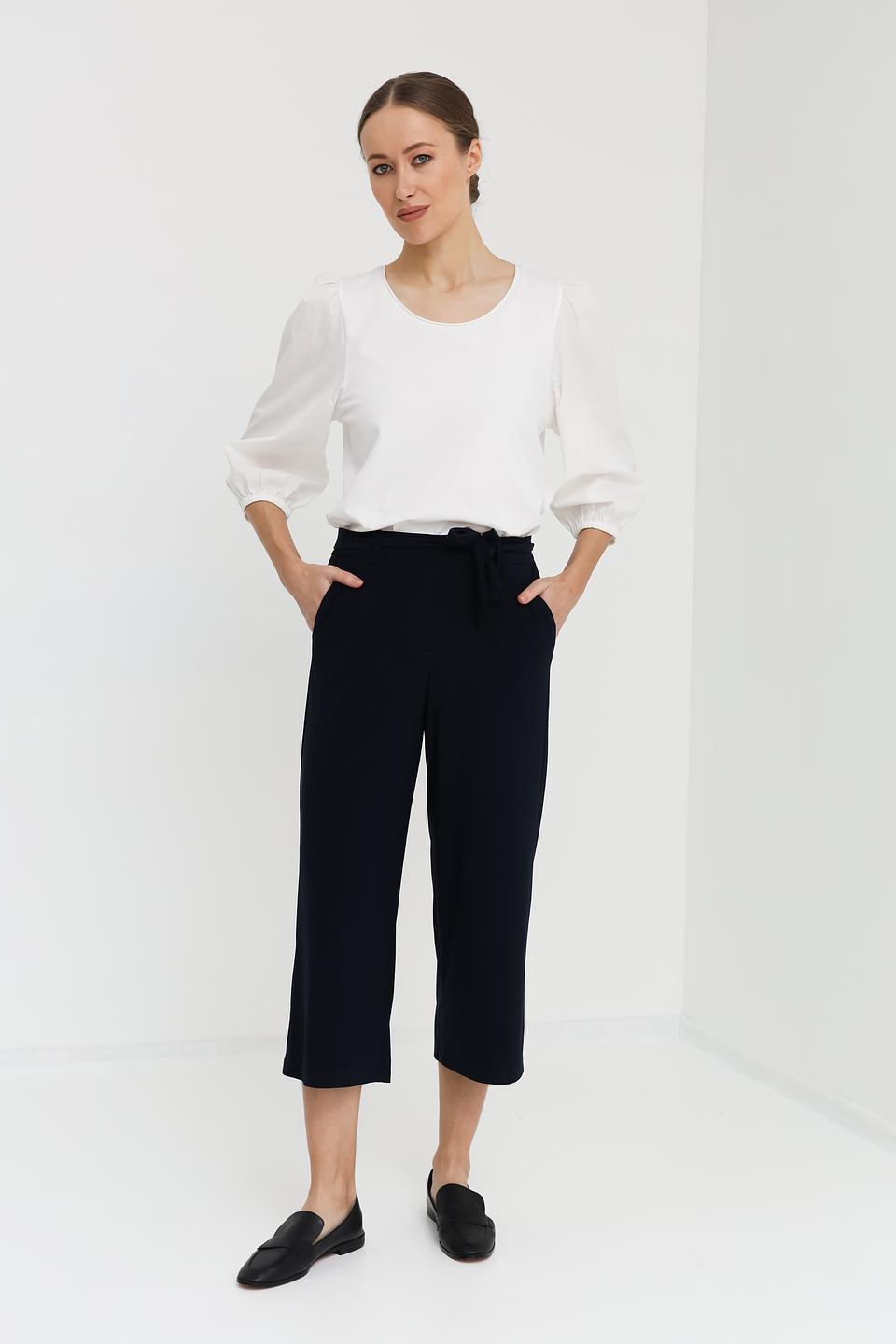 Брюки кюлоты Bianca тёмно-синие