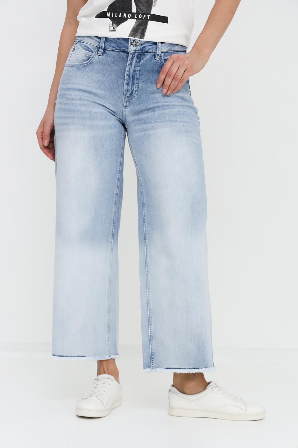 Джинсы Bugatti с необработанным краем голубые