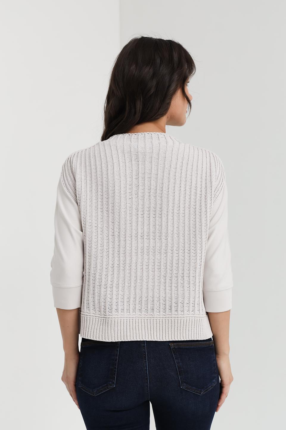 Жилет Lecomte вязаный бежевый