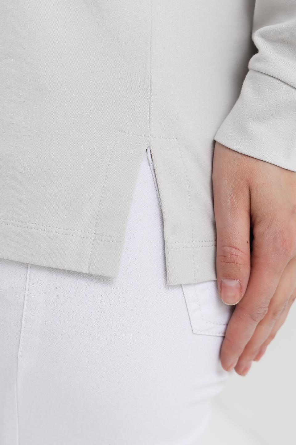 Толстовка Lecomte с принтом светло-серая