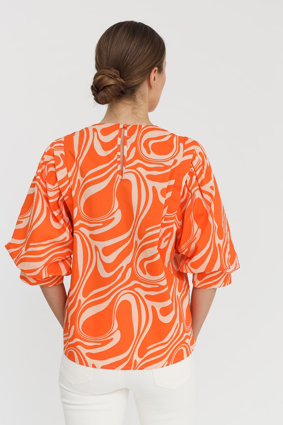 Блуза Oui с волнистым принтом