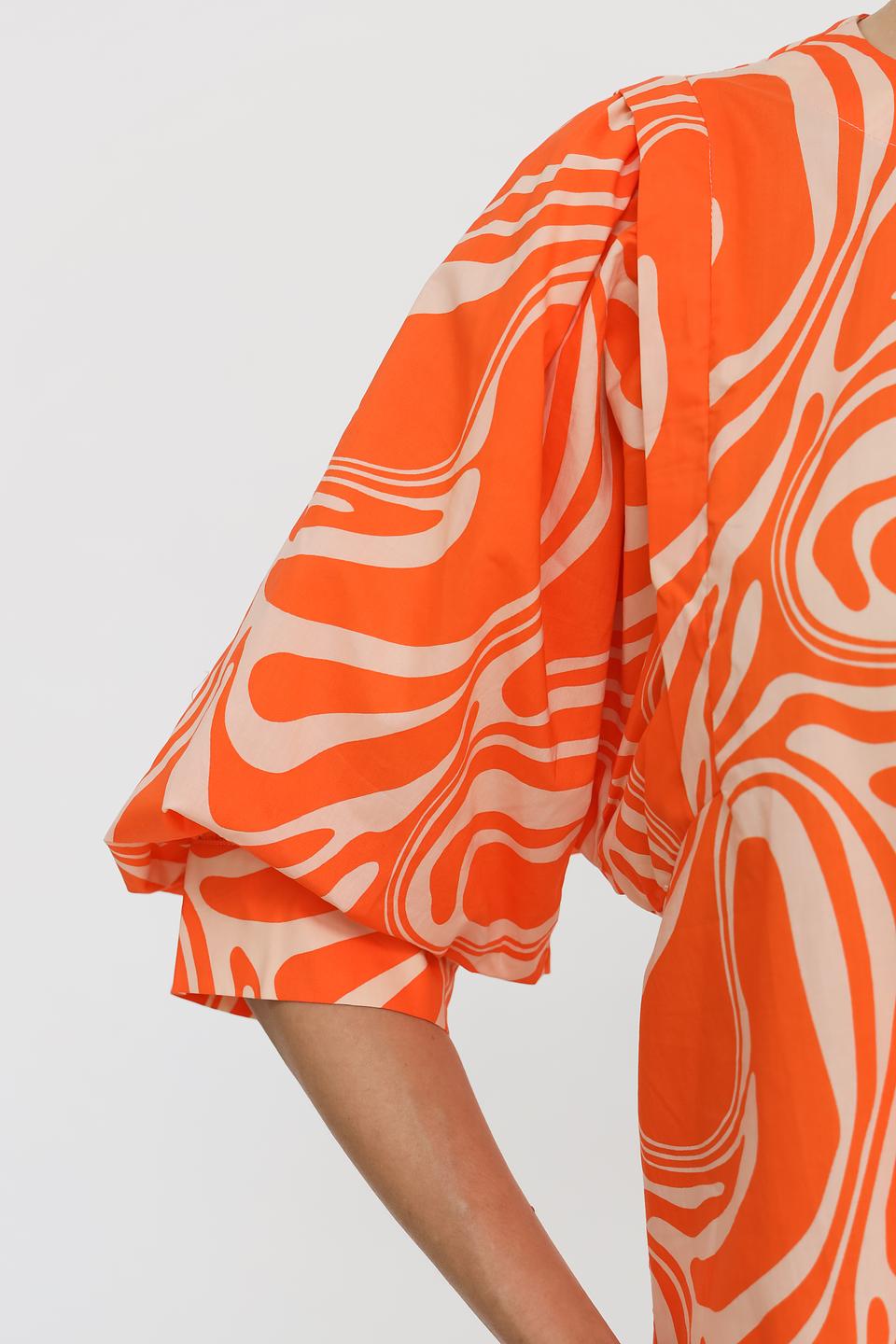 Блуза Oui с волнистым принтом