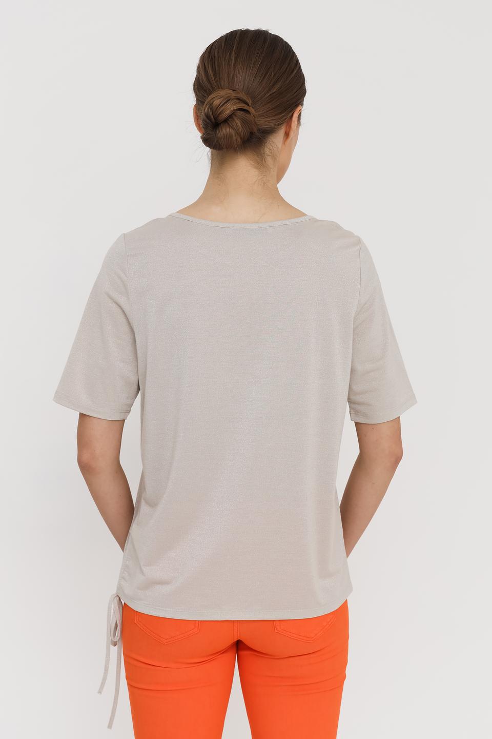 Футболка Oui женская серая с завязками