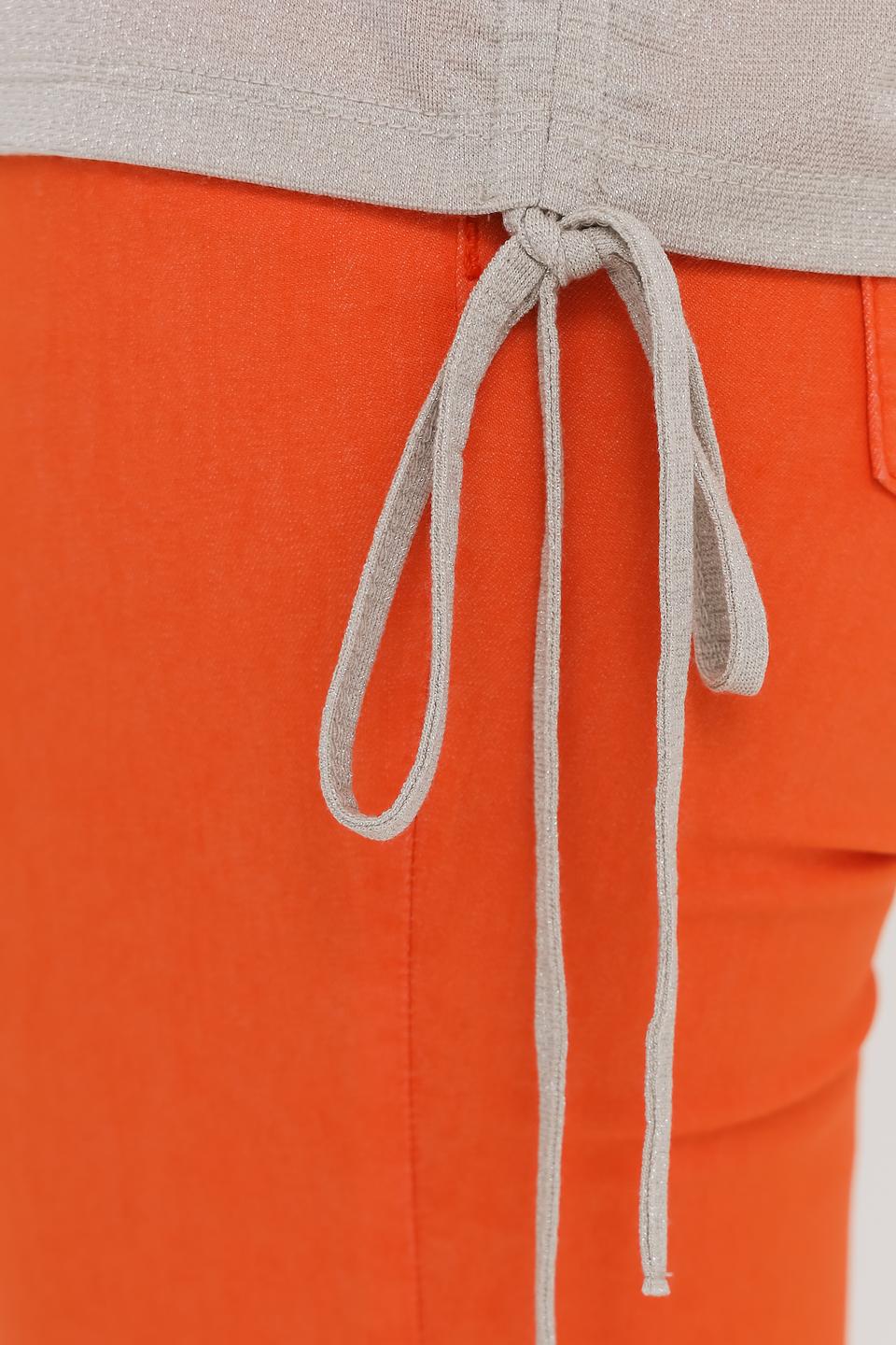 Футболка Oui женская серая с завязками