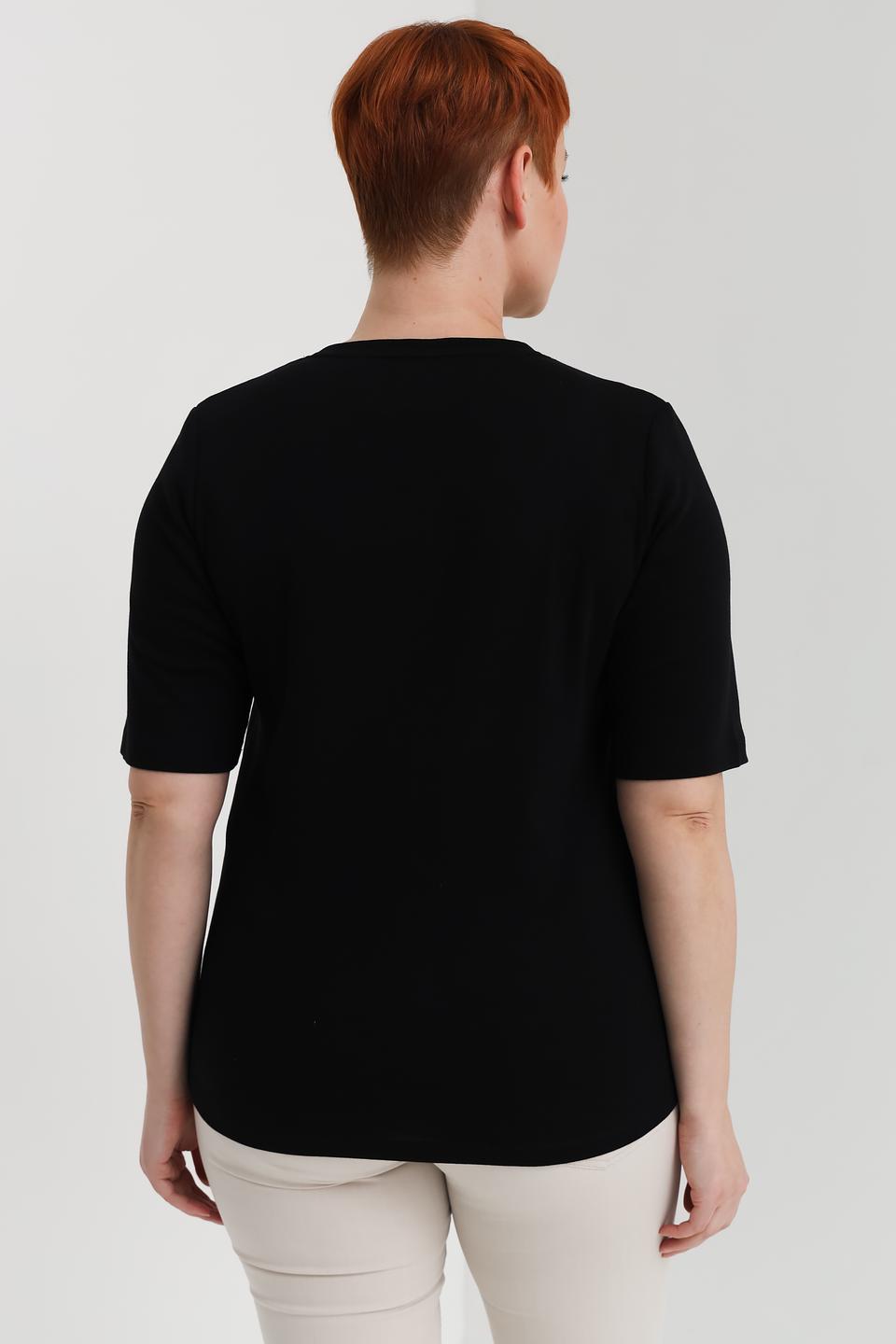 Футболка Via Appia с принтом чёрная