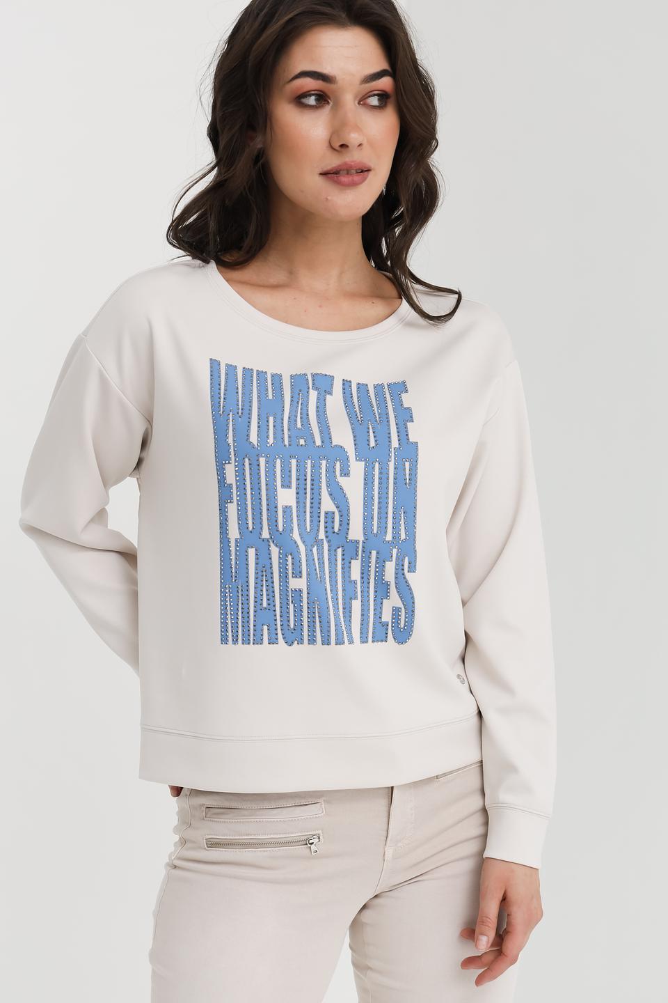 Толстовка Monari с принтом голубой