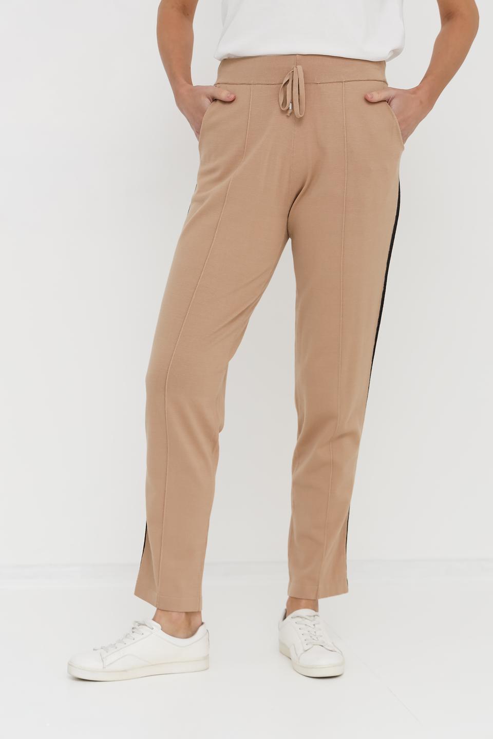 Брюки Pezzo с полосой бежевые