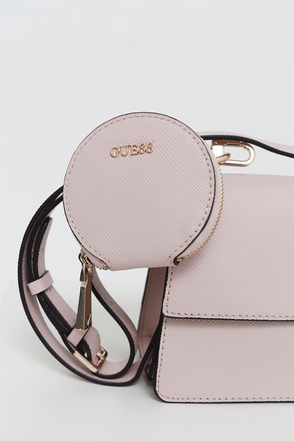 Сумка кросс-боди Guess пудрово-розовая