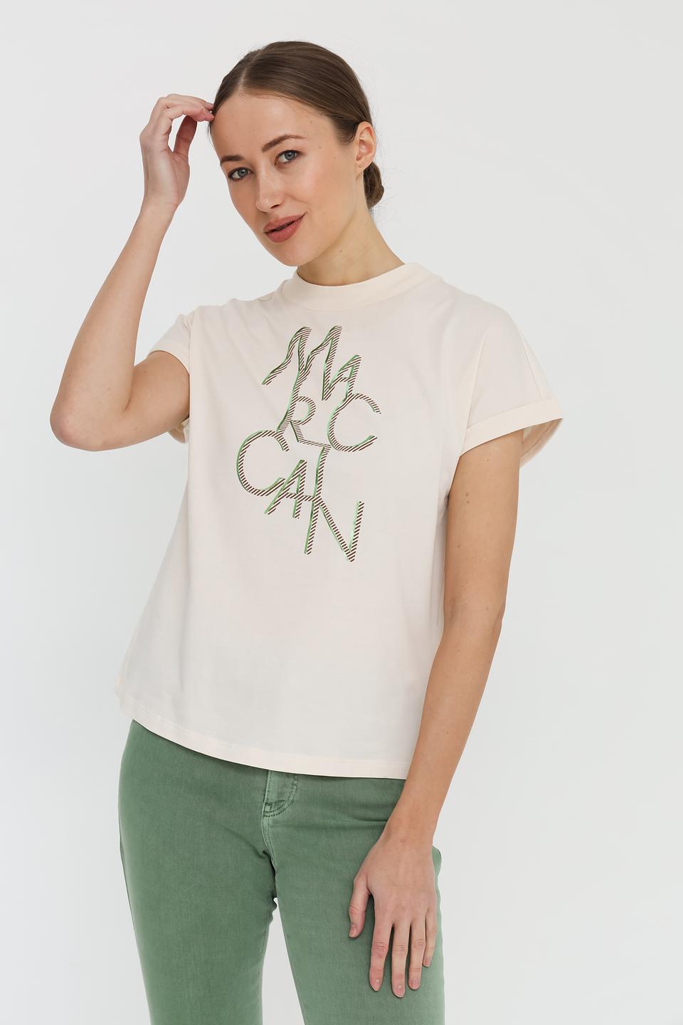 Футболка Marc Cain с логотипом, кремовый