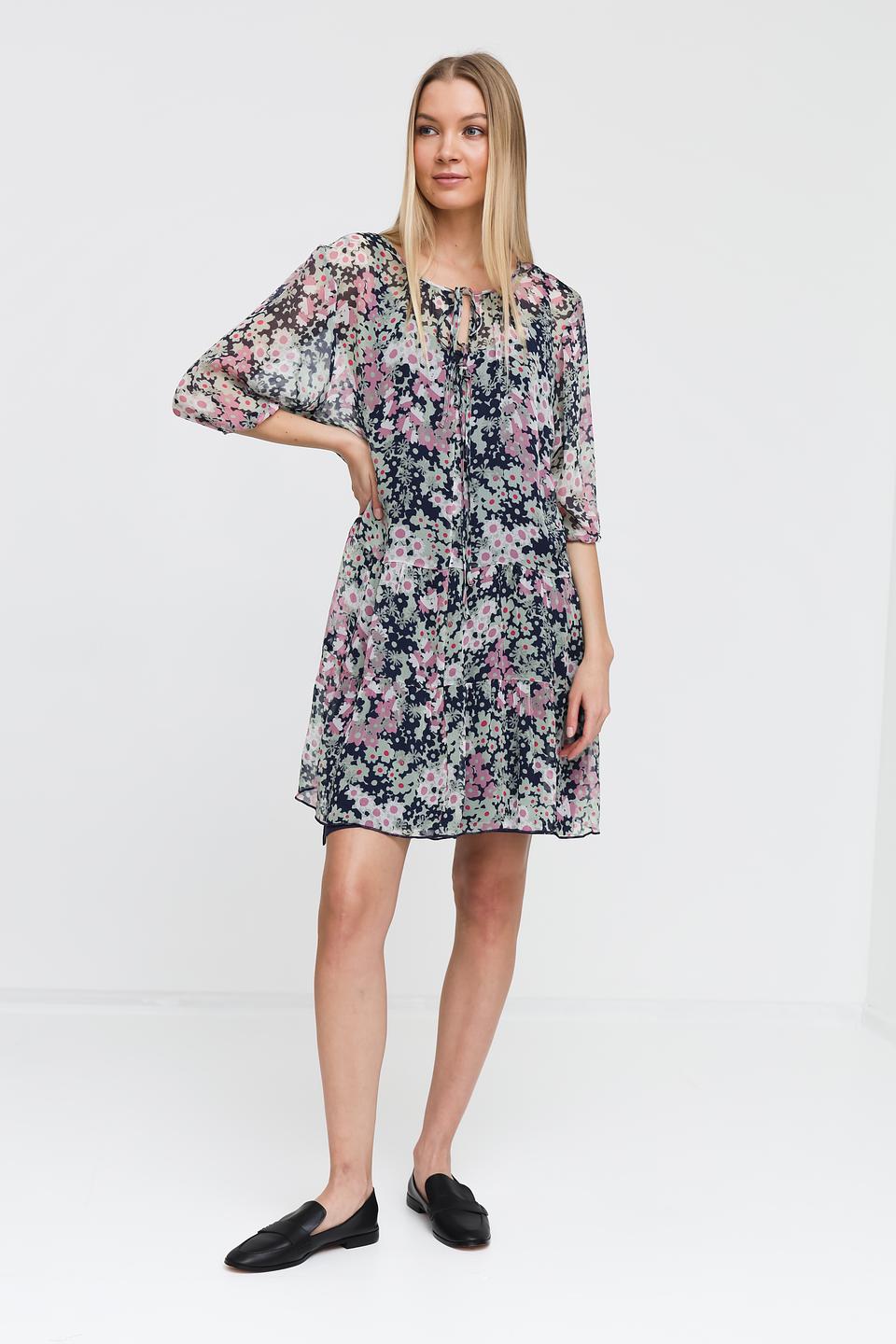 Платье Pezzo с цветочным принтом