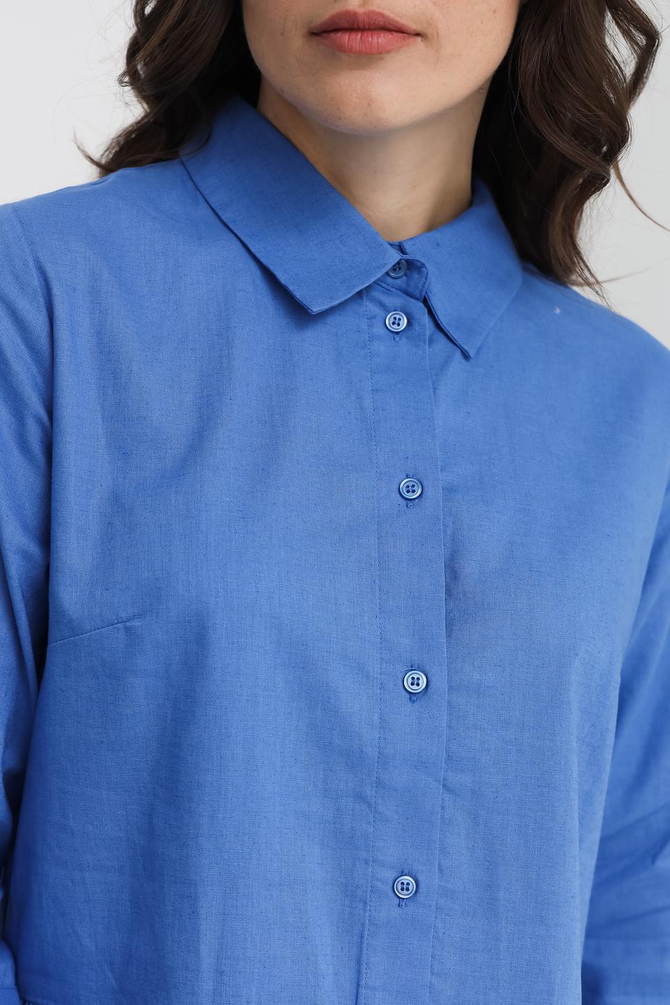 Платье рубашка UNQ голубое