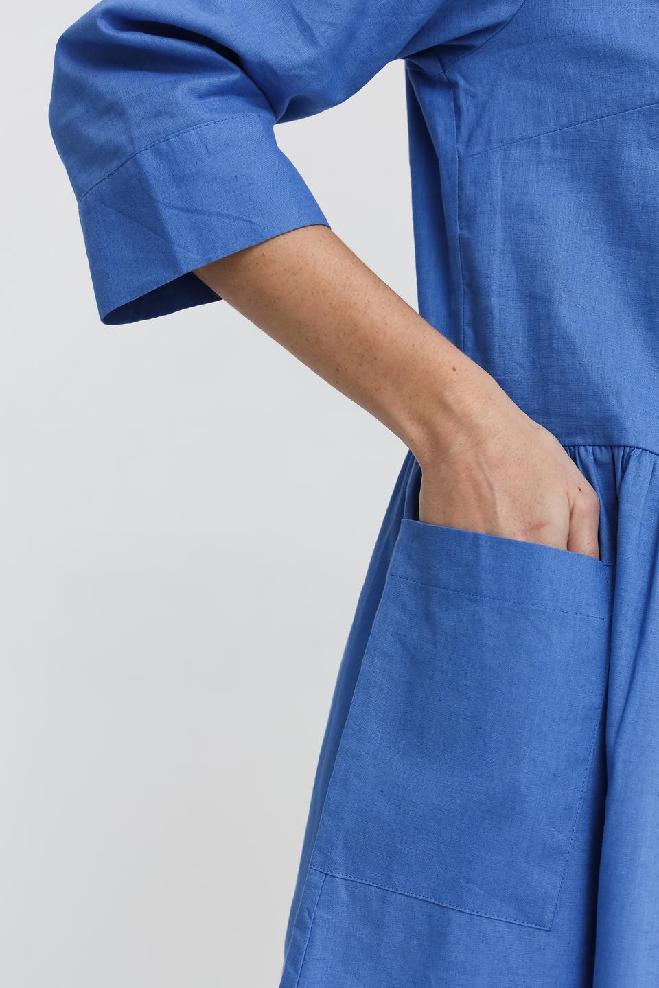 Платье рубашка UNQ голубое