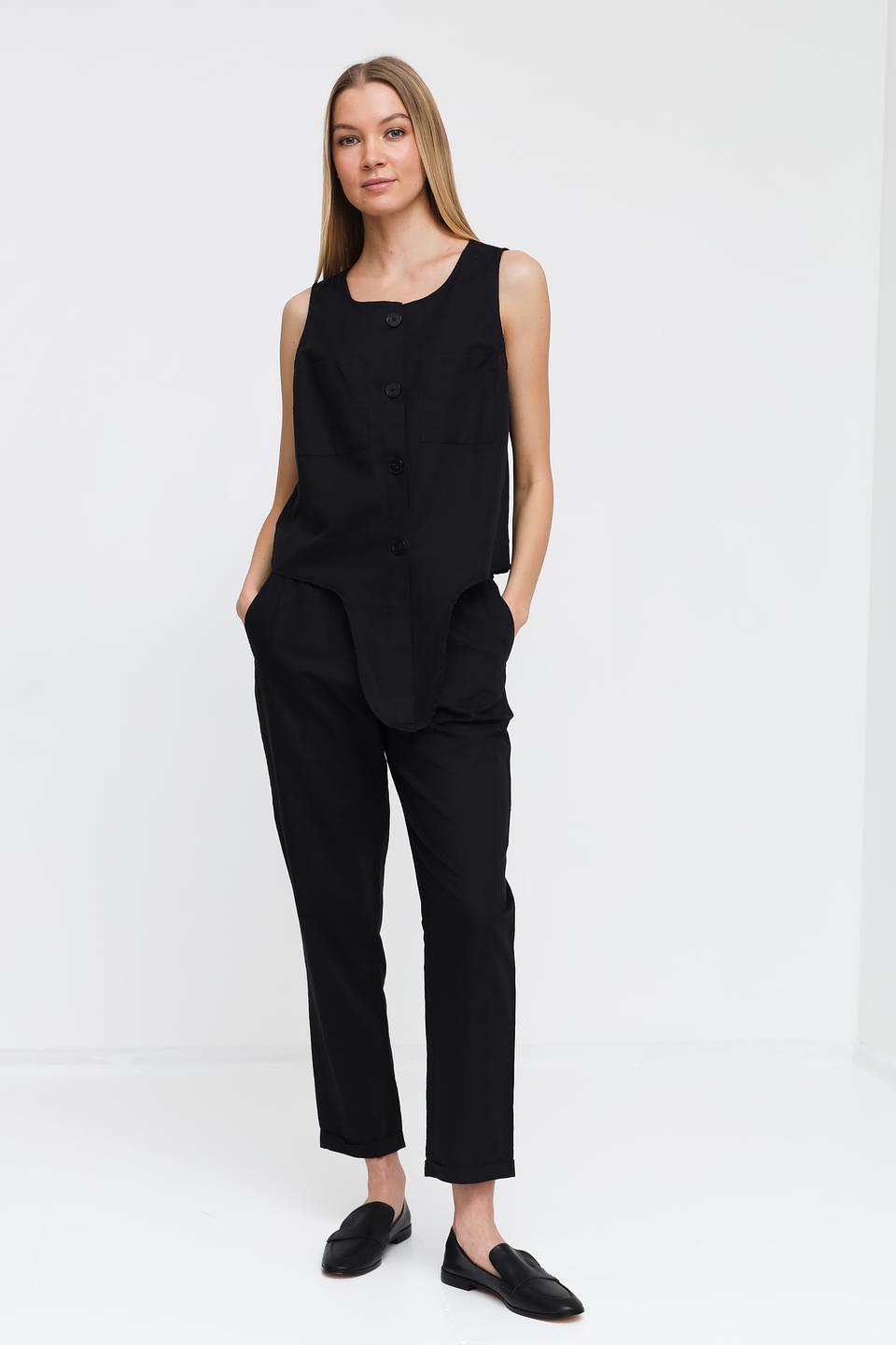 Брюки Pezzo чёрные с поясом