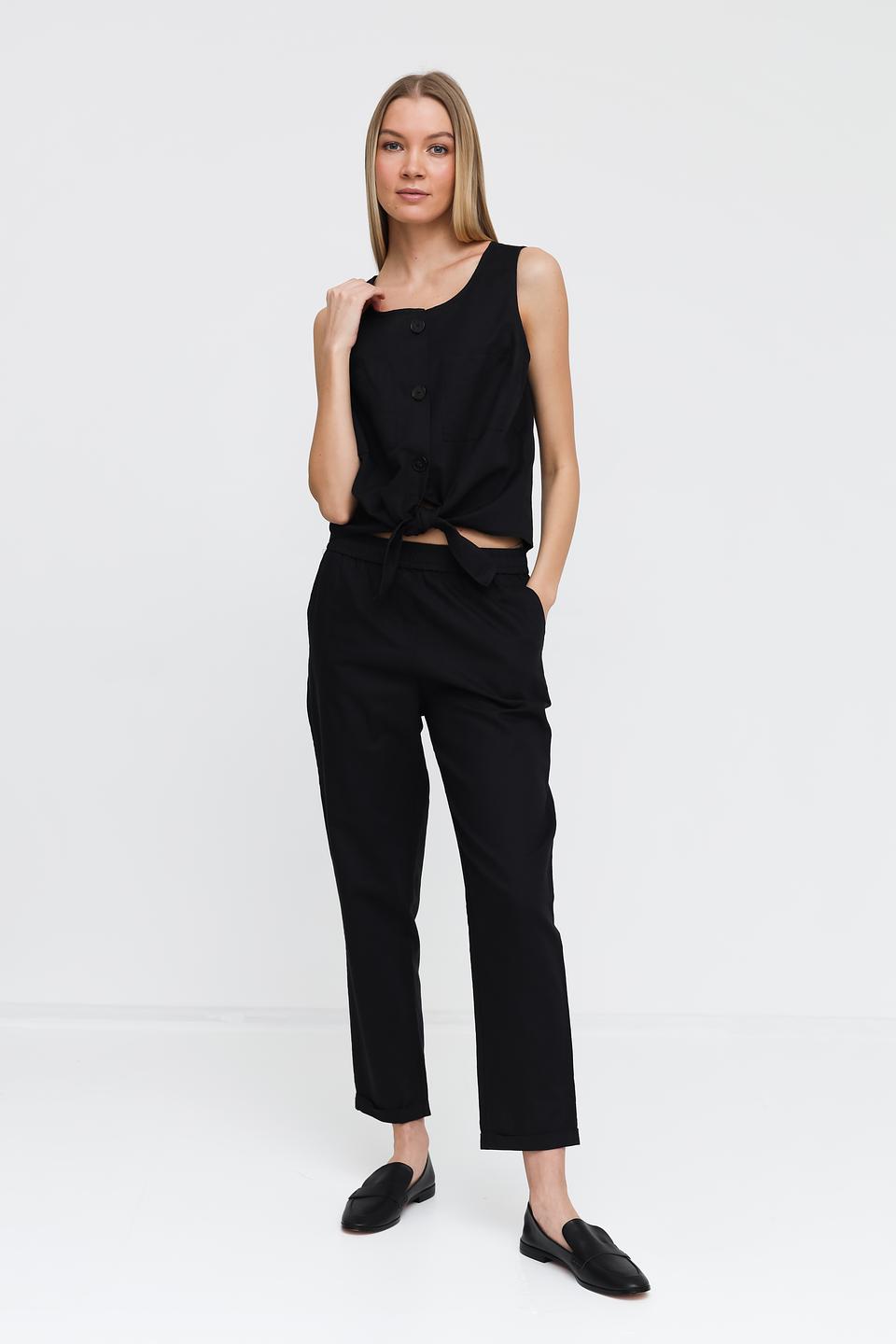 Топ Pezzo чёрный на пуговицах