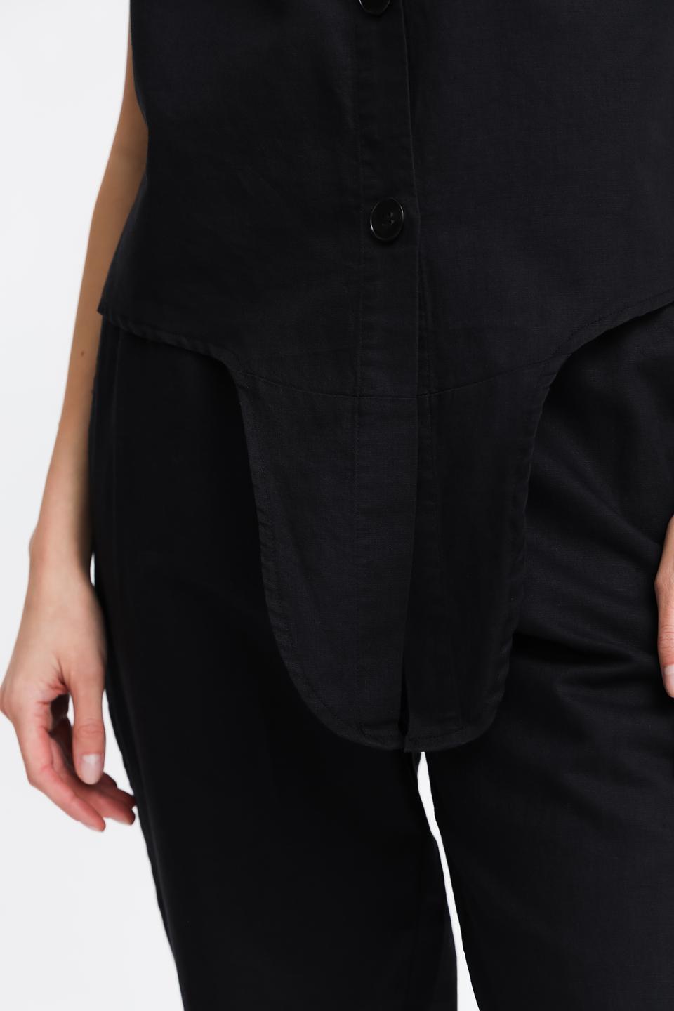 Топ Pezzo чёрный на пуговицах