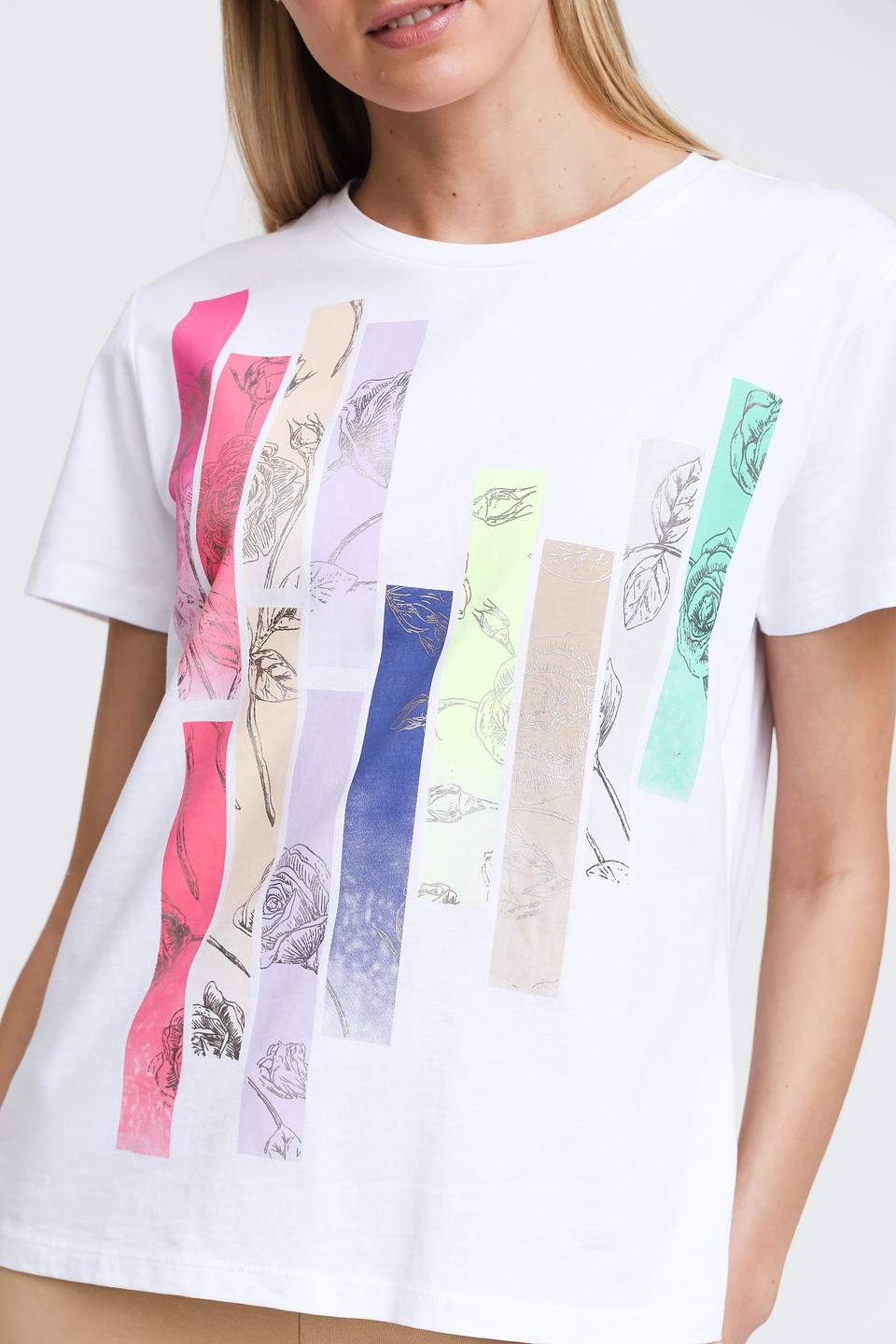 Футболка Pezzo с цветочным принтом