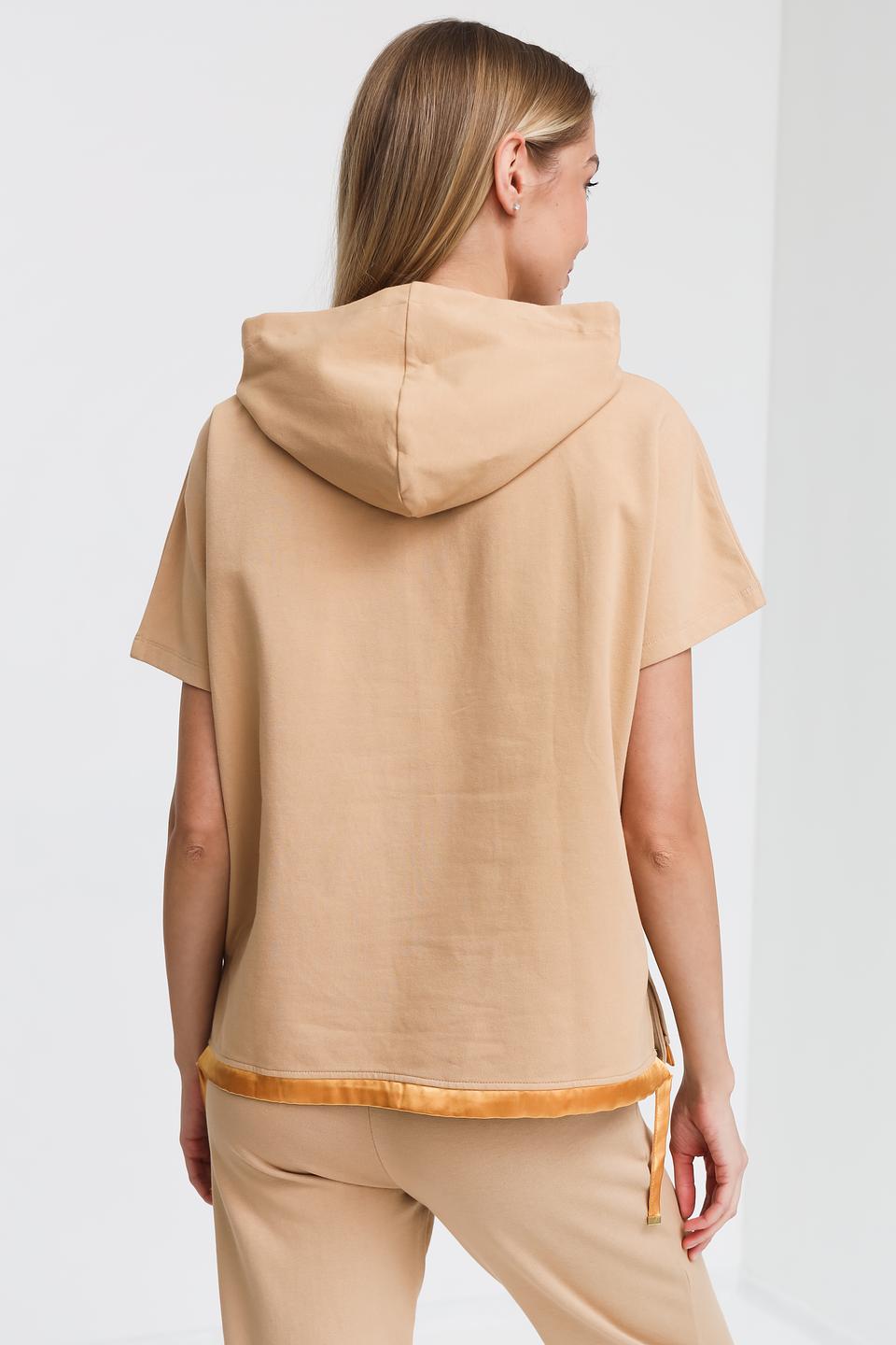 Толстовка Pezzo с надписью бежевая