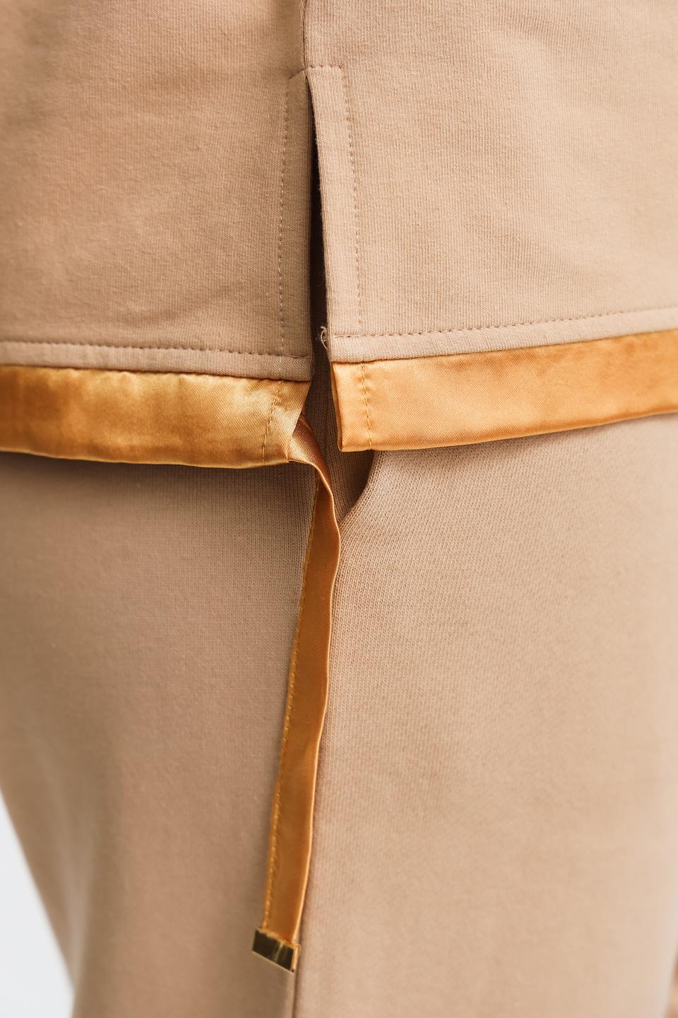 Толстовка Pezzo с надписью бежевая