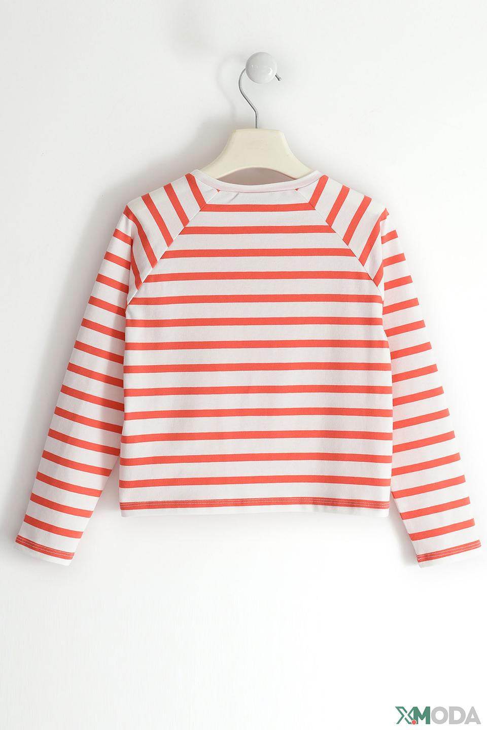 Футболка Sarabanda дев. в полоску оранжевый