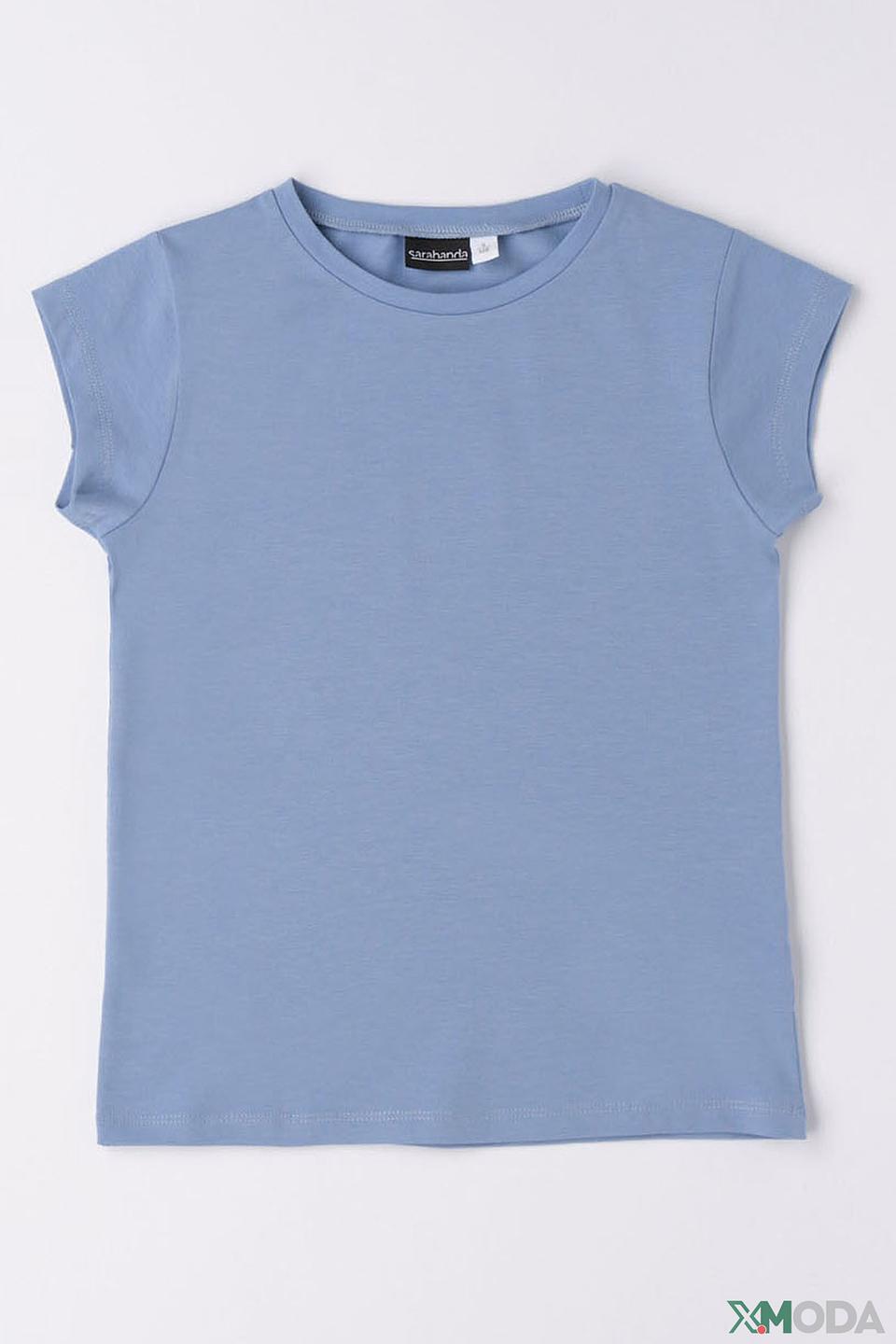 Футболка Sarabanda дев. голубая с рукавами-крылышками