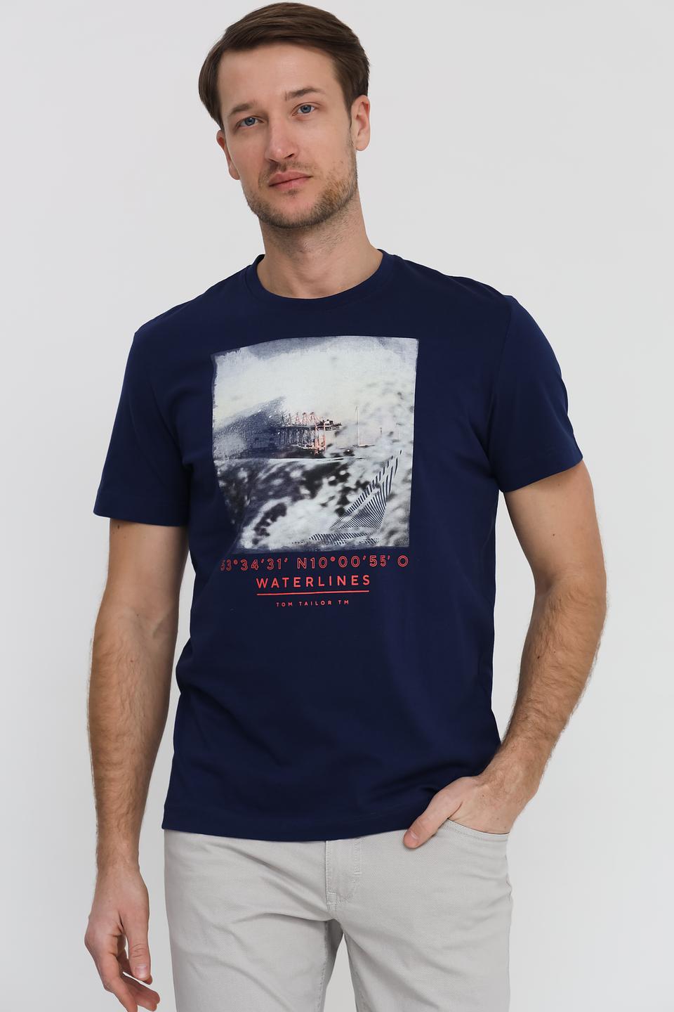 Футболка Tom Tailor с принтом Waterlines