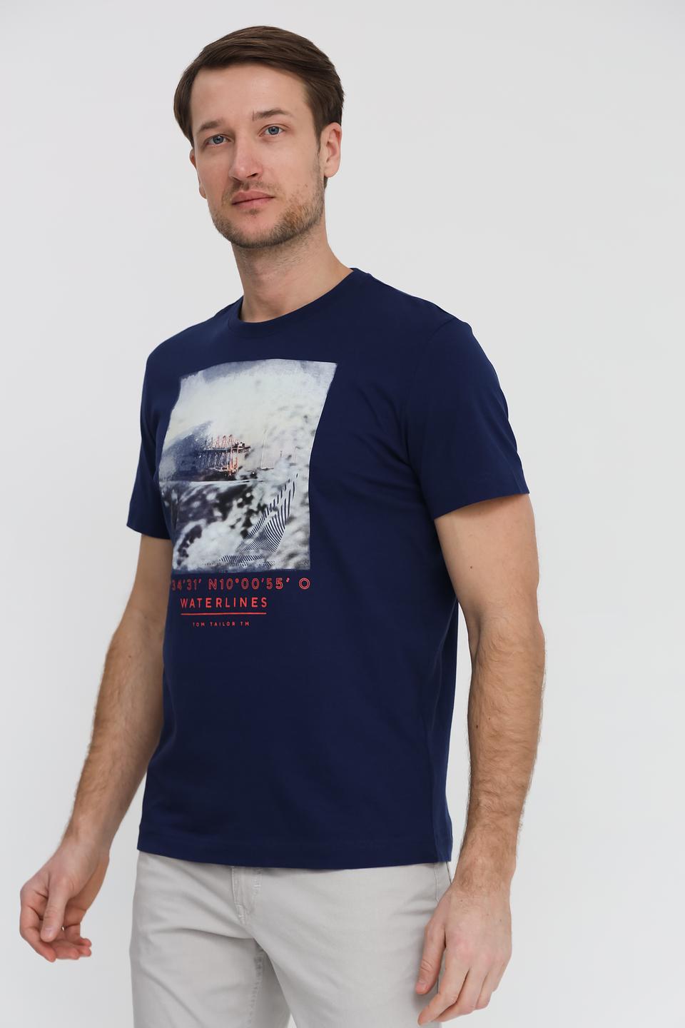 Футболка Tom Tailor с принтом Waterlines