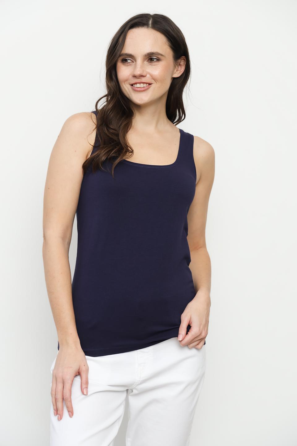 Топ Tom Tailor базовый тёмно-синий