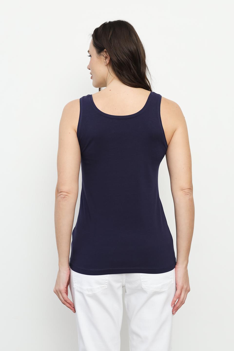 Топ Tom Tailor базовый тёмно-синий