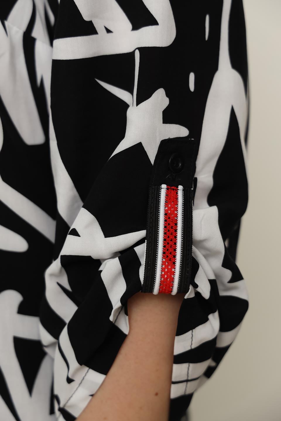 Блуза Doris Streich с принтом чёрно-белый