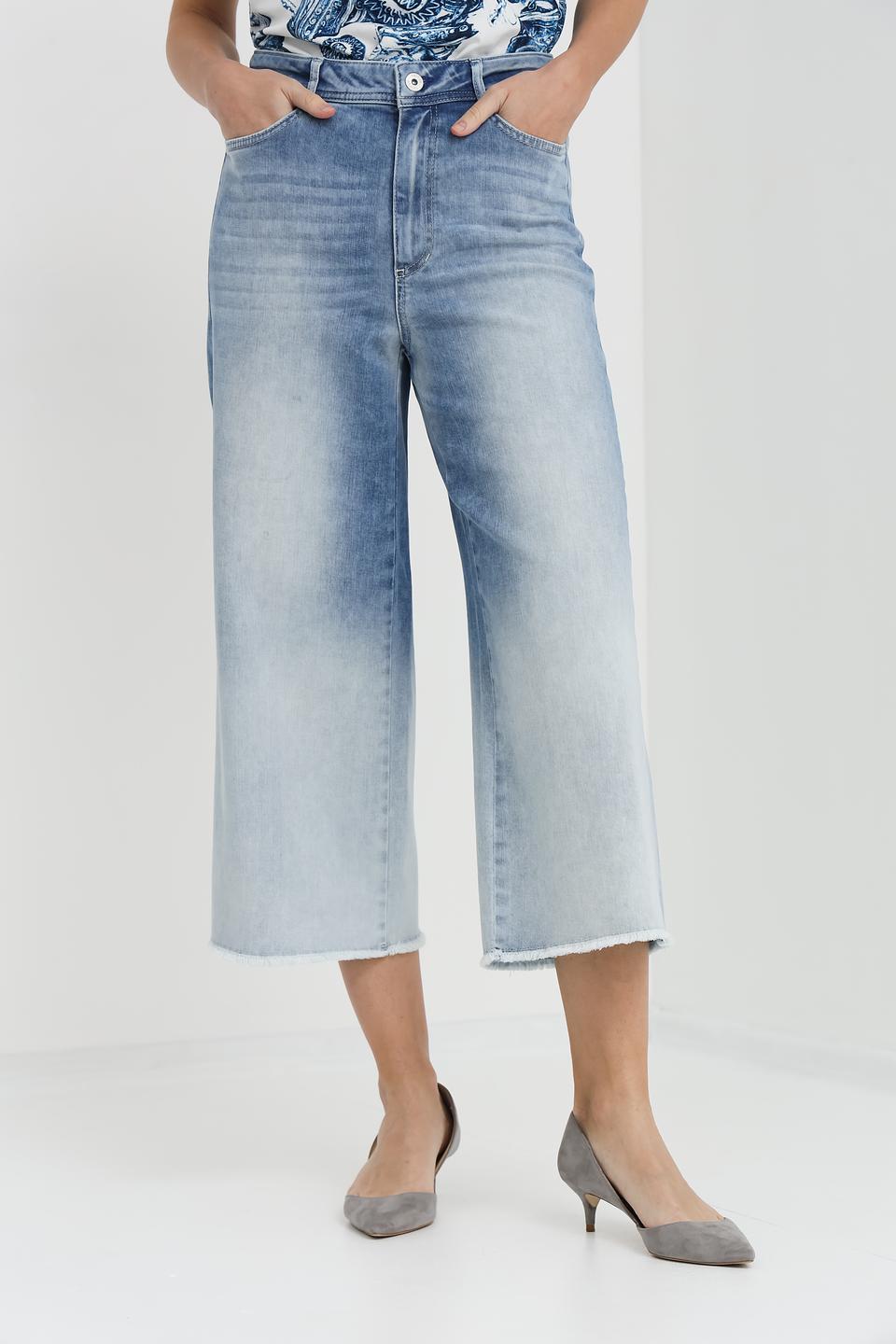 Джинсы Taifun кюлоты светло-голубые