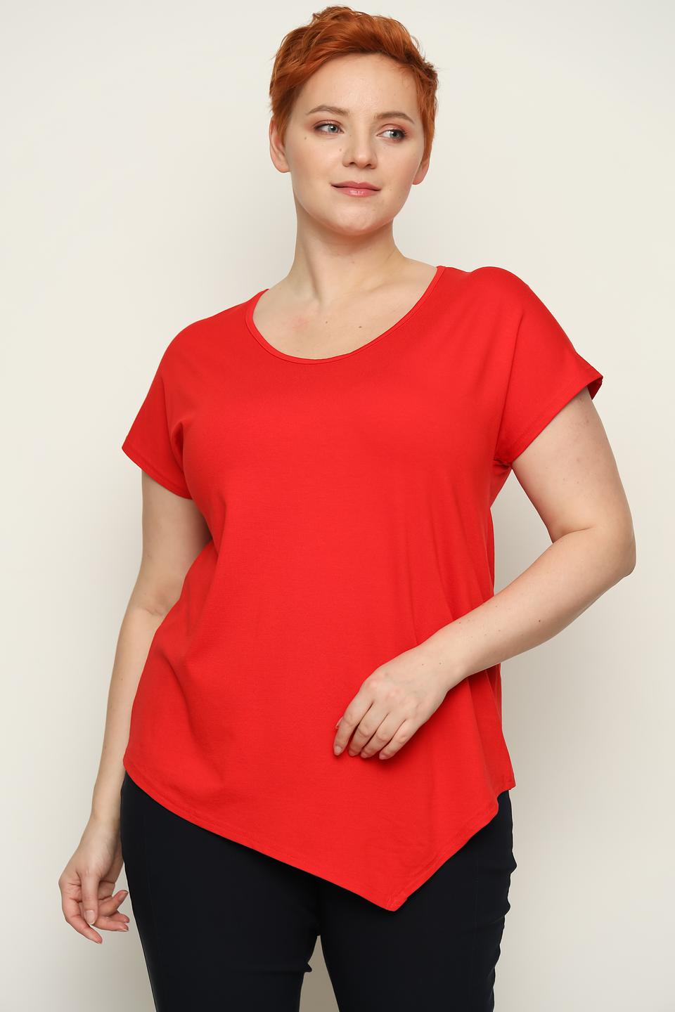 Блуза Doris Streich асимметричный крой красный