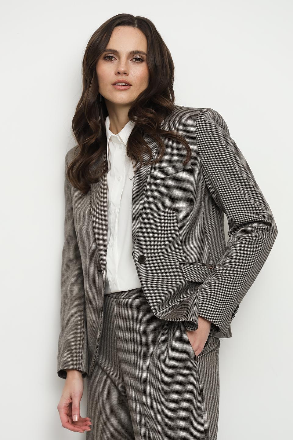 Жакет Cinque в клетку серый