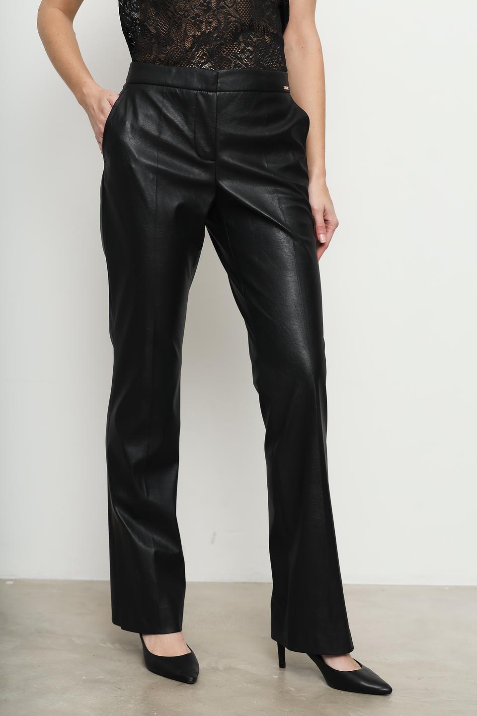 Брюки Cinque из экокожи чёрные