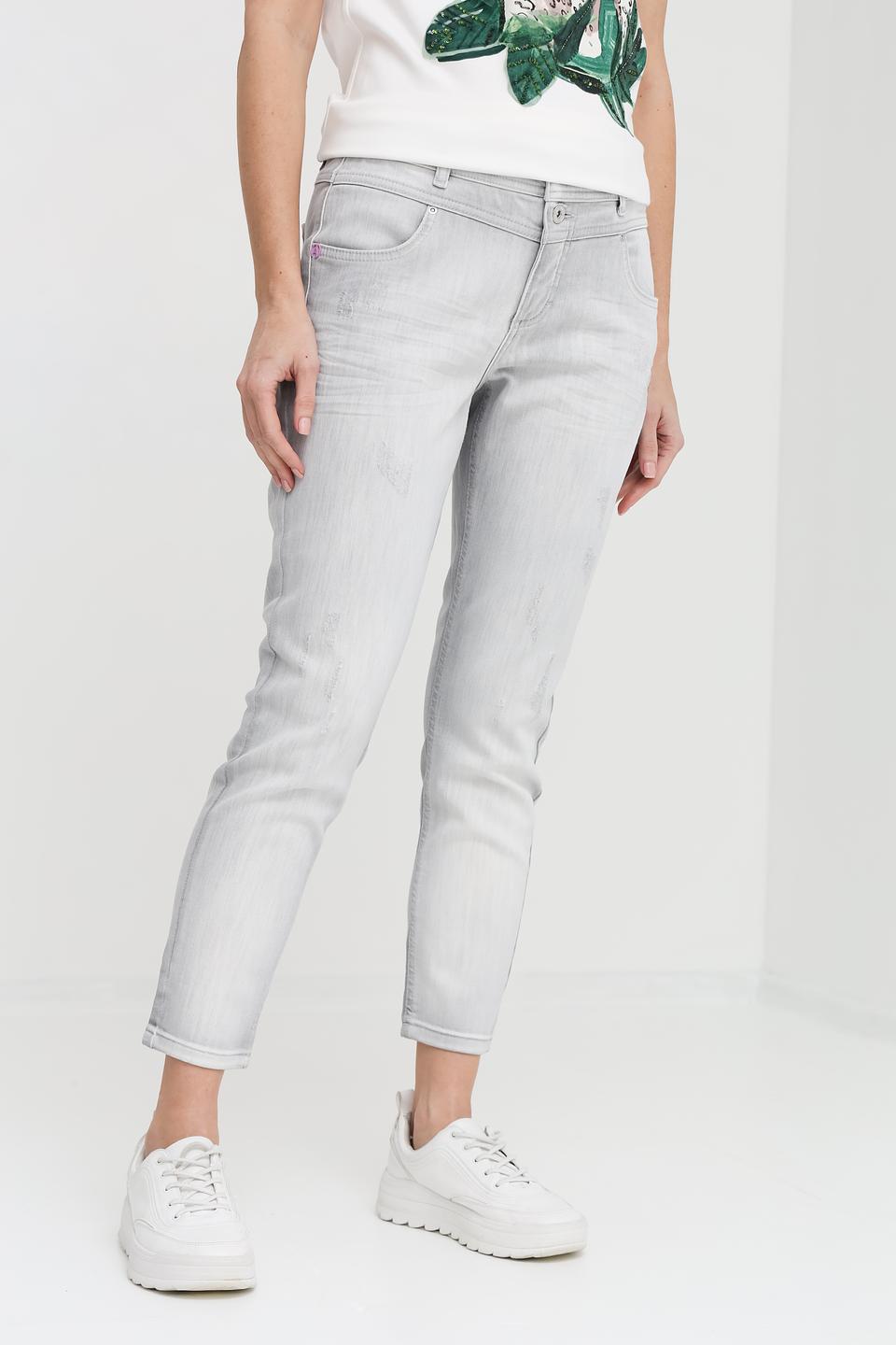 Джинсы Angels с потертостями серые