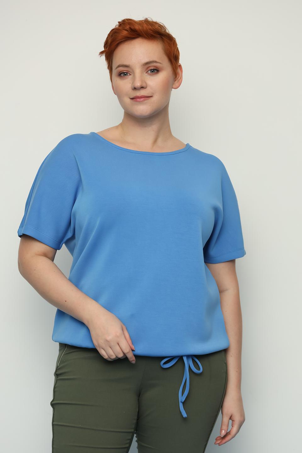 Блуза Samoon голубая с завязками
