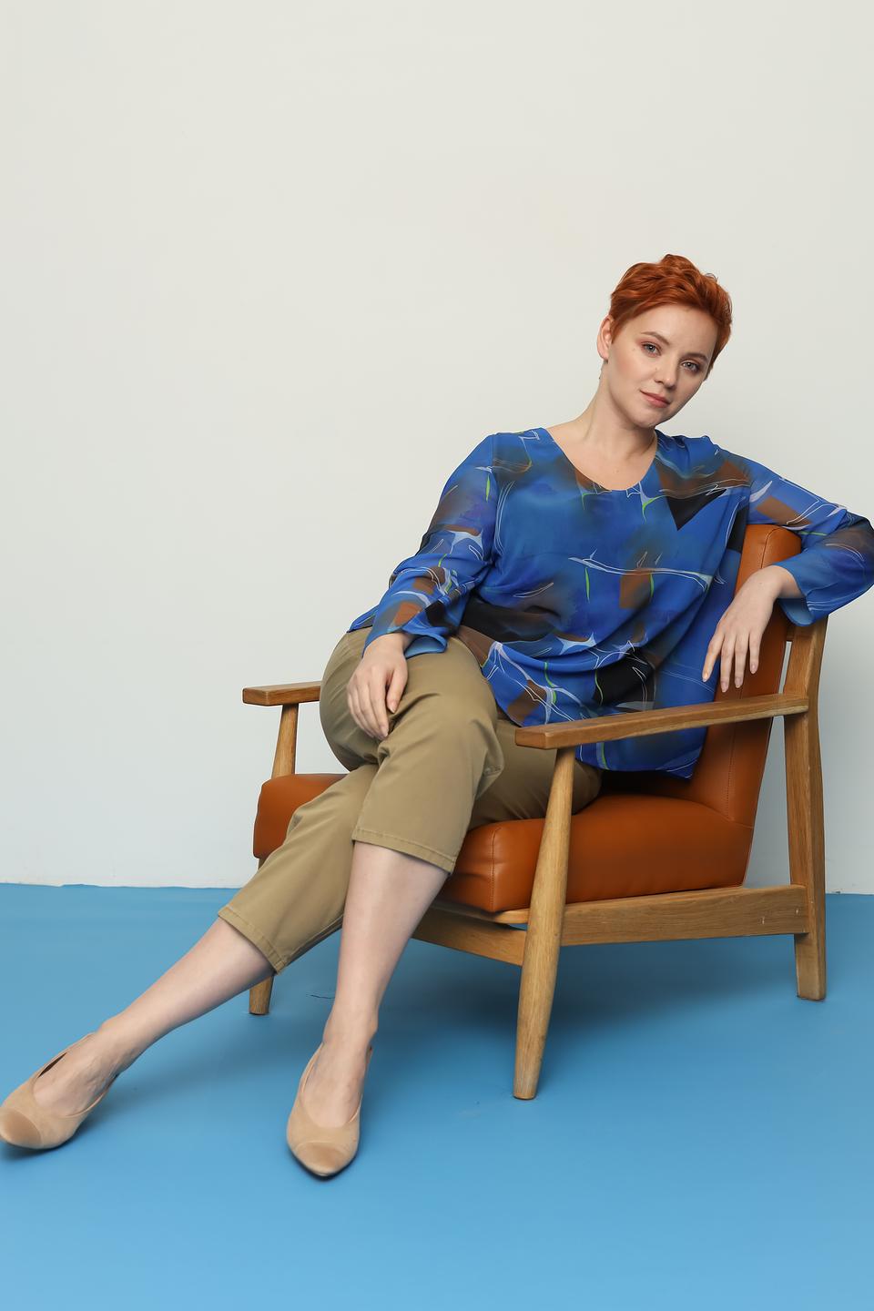 Блуза Samoon с абстрактным принтом