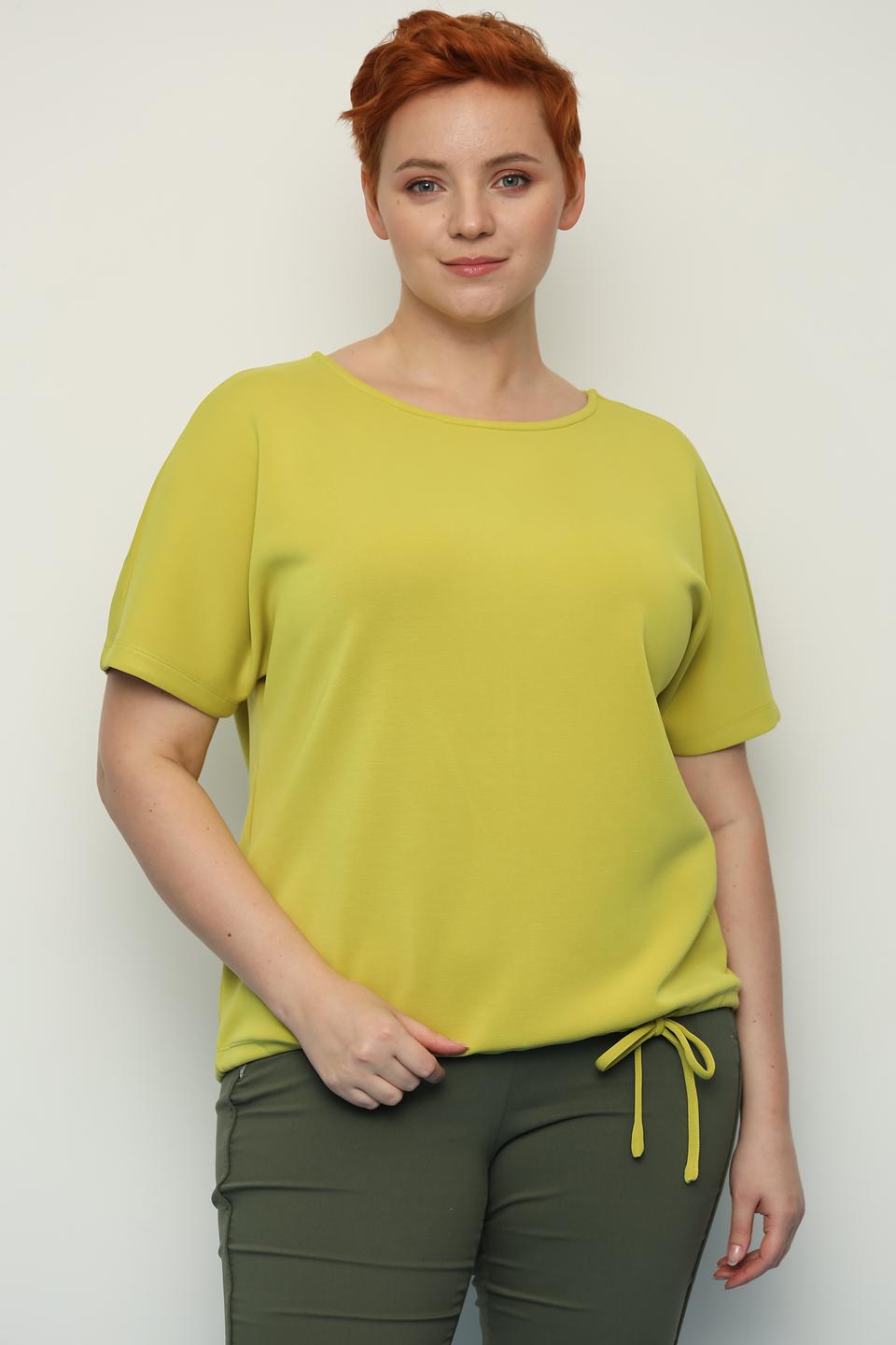 Блуза Samoon лайм с коротким рукавом