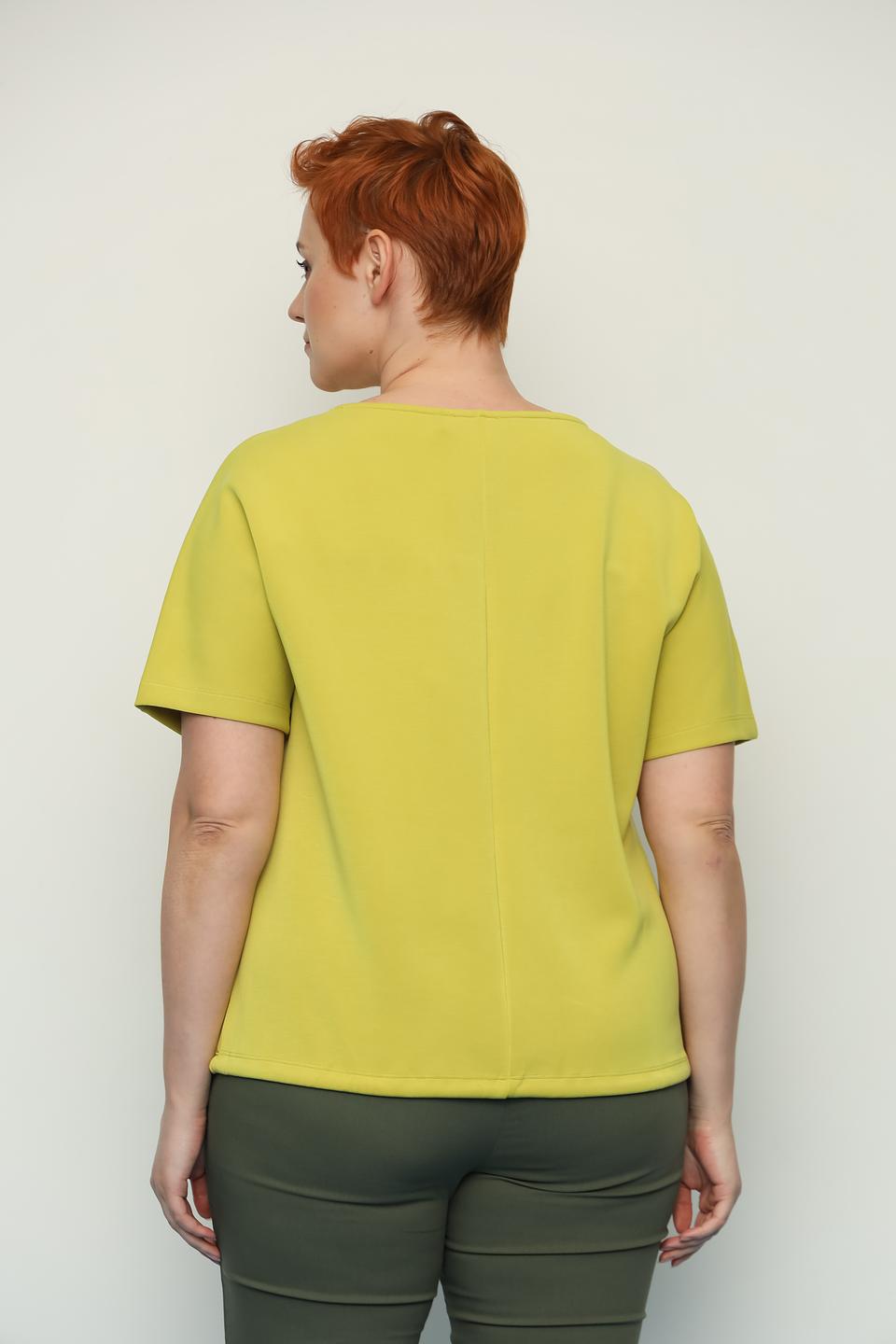 Блуза Samoon лайм с коротким рукавом