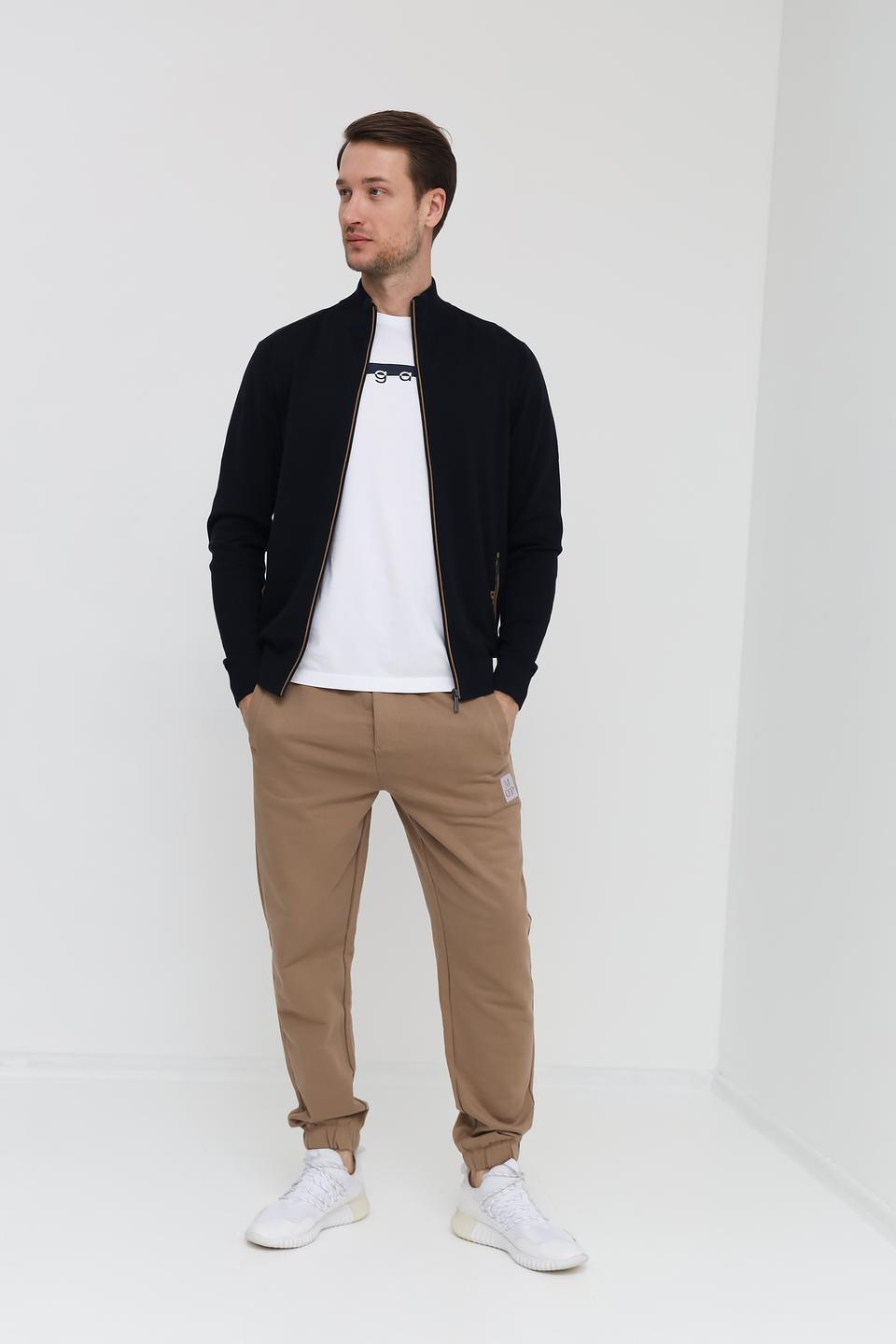 Кардиган Bugatti чёрный на молнии