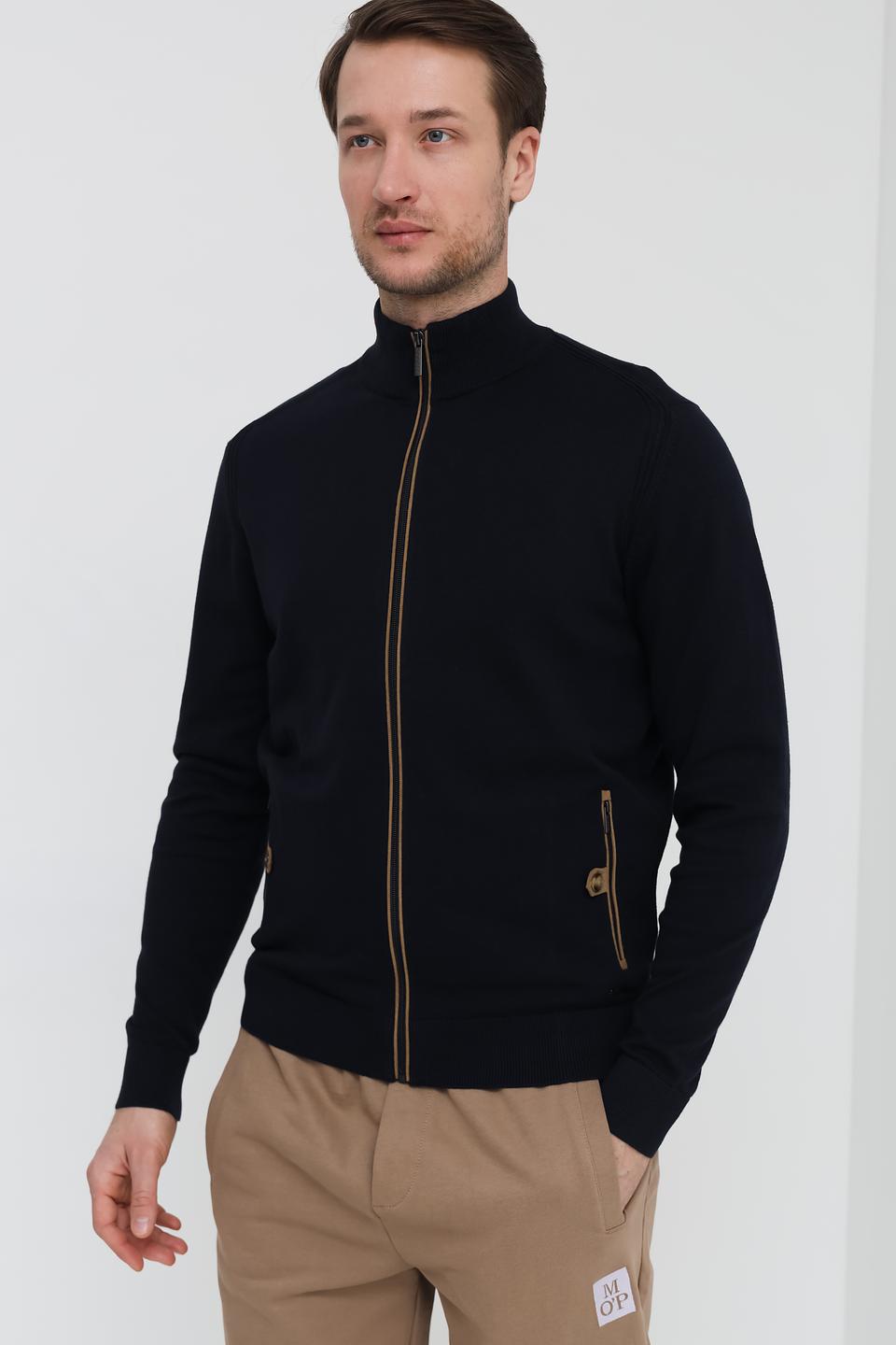 Кардиган Bugatti чёрный на молнии