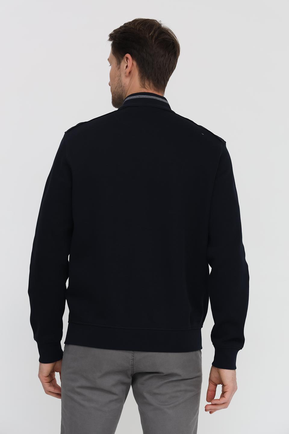 Пуловер Bugatti с молнией темно-синий