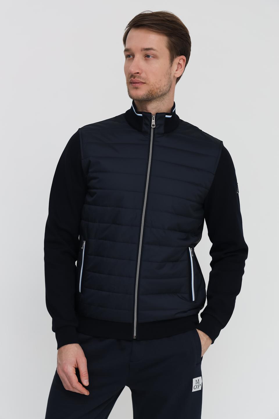 Кардиган Bugatti стеганый темно-синий