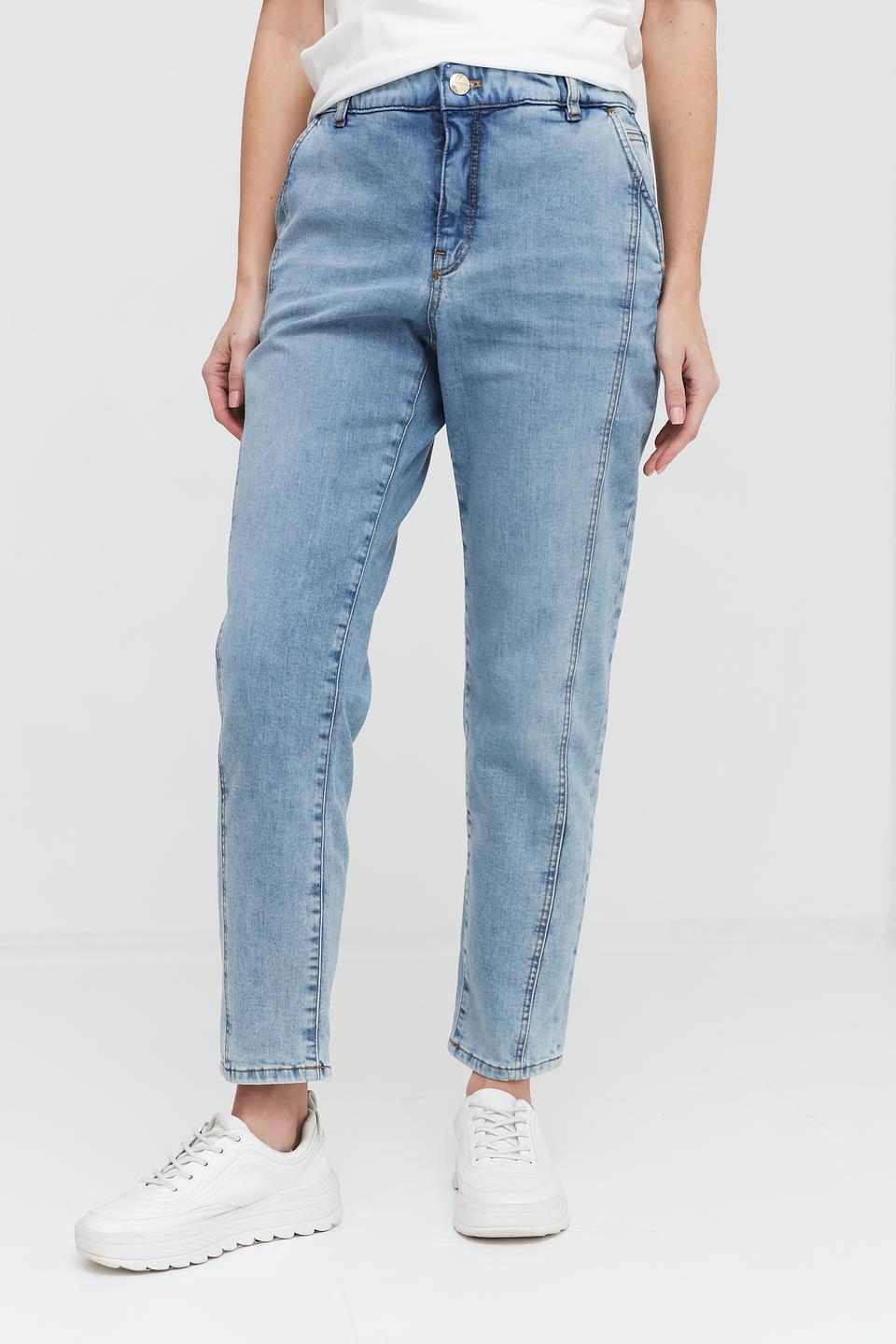 Джинсы Marc Cain с декоративной строчкой голубые
